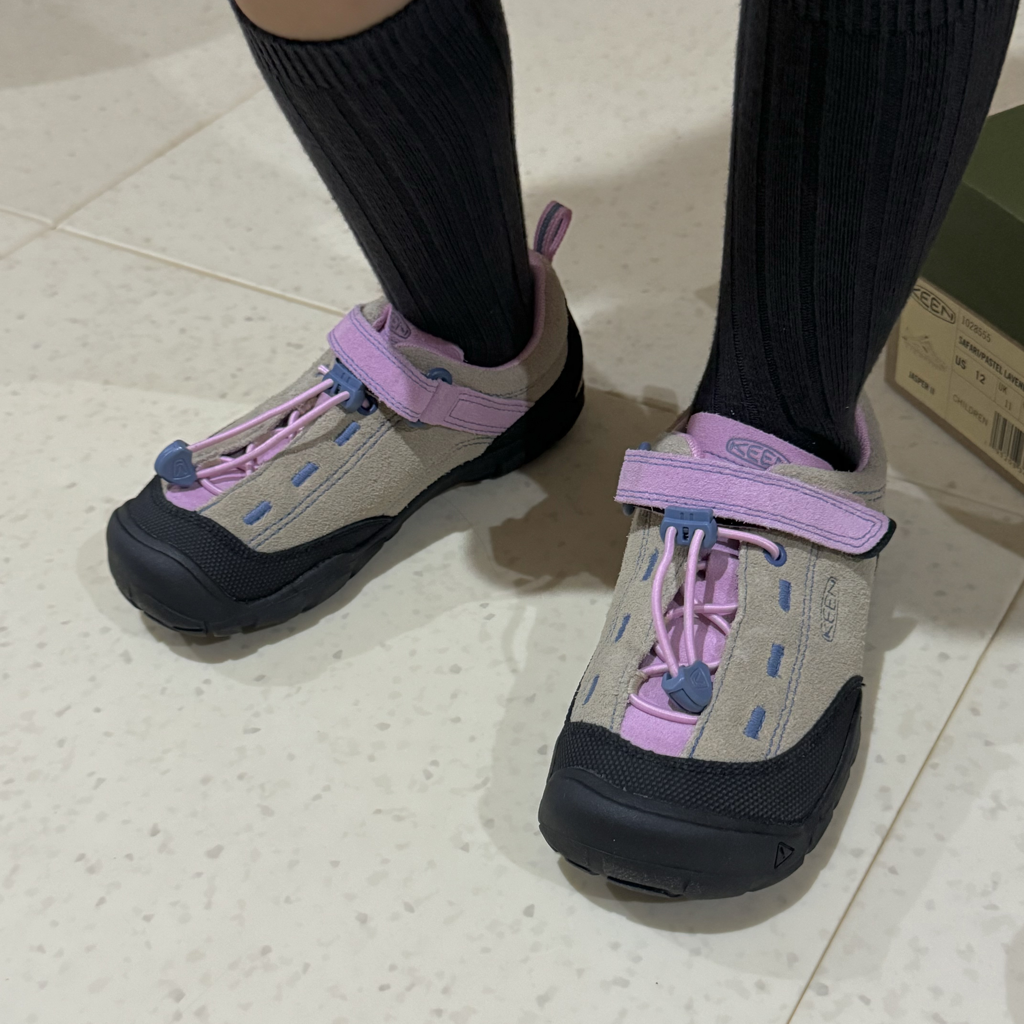KEEN Children Jasper Ii Safari Pastel Lavender 착용 스타일 - 1