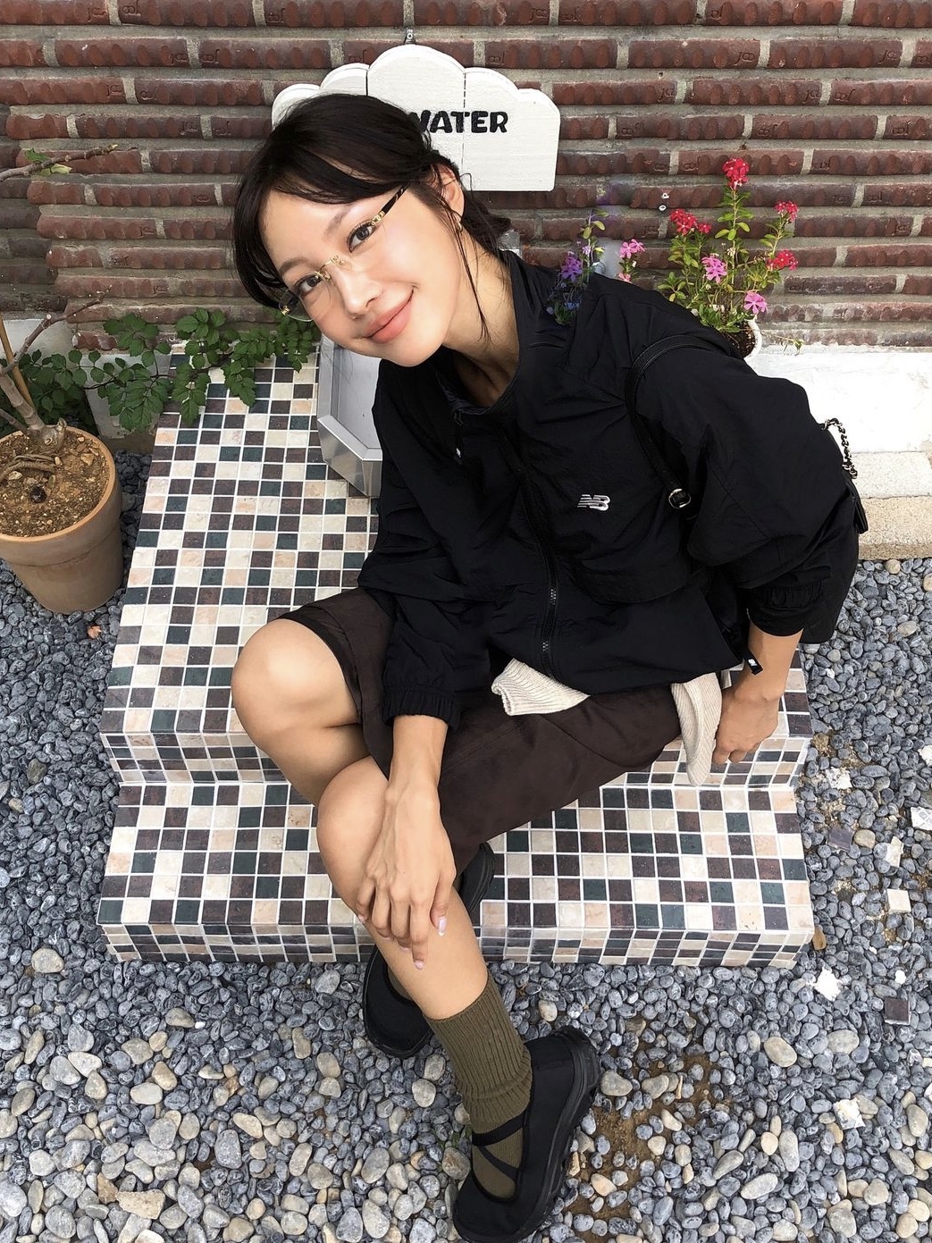 Salomon x Sandy Liang RX Marie Jeanne Black 착용 스타일 - 3