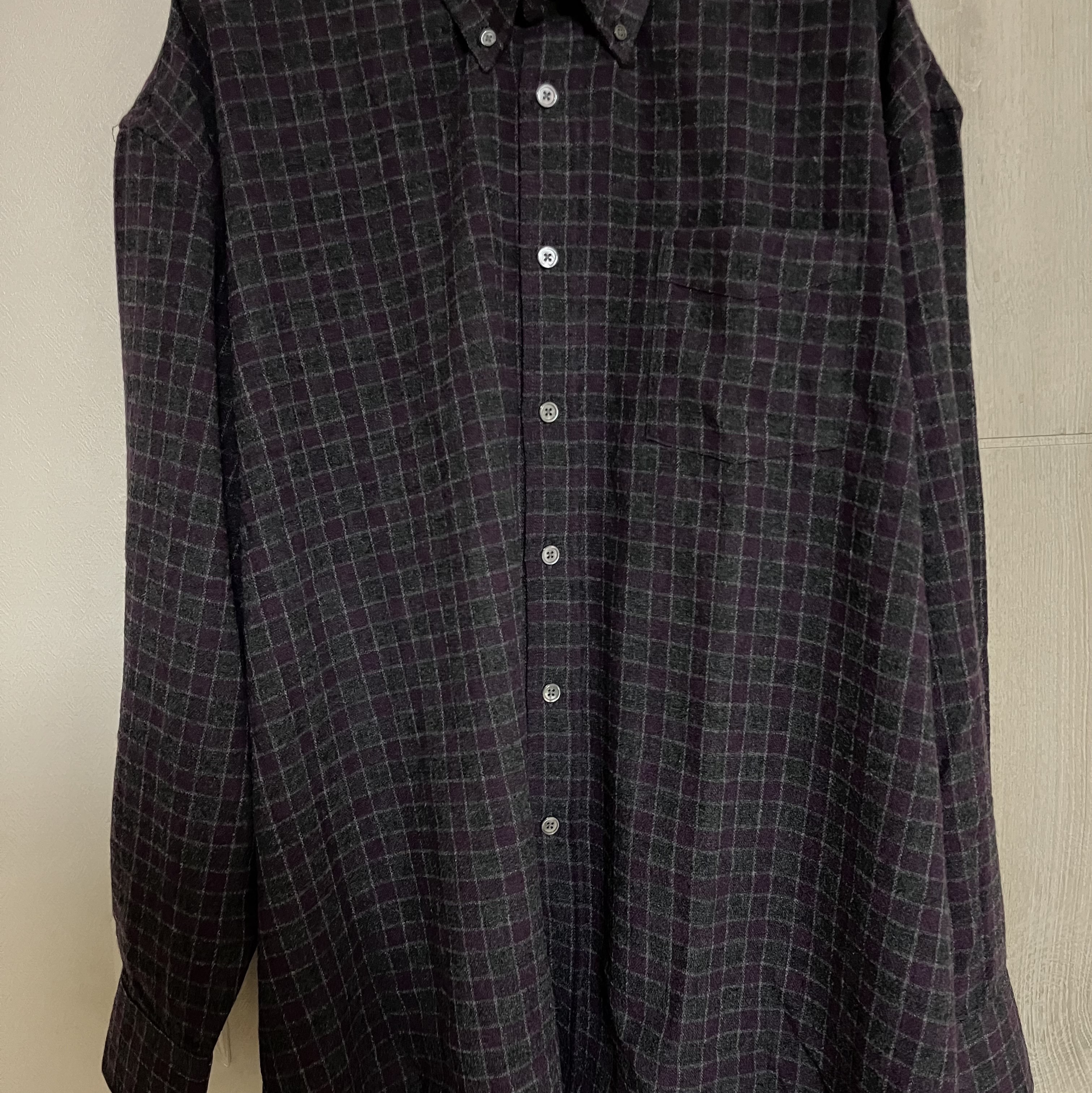 Our Legacy Borrowed BD Shirt Sophomore Check Rural Wool 착용 스타일