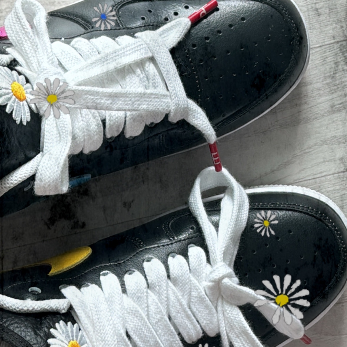 Nike x Peaceminusone Air Force 1 Low Para-Noise 3.0 Black and Multicolor 착용 스타일 - 3