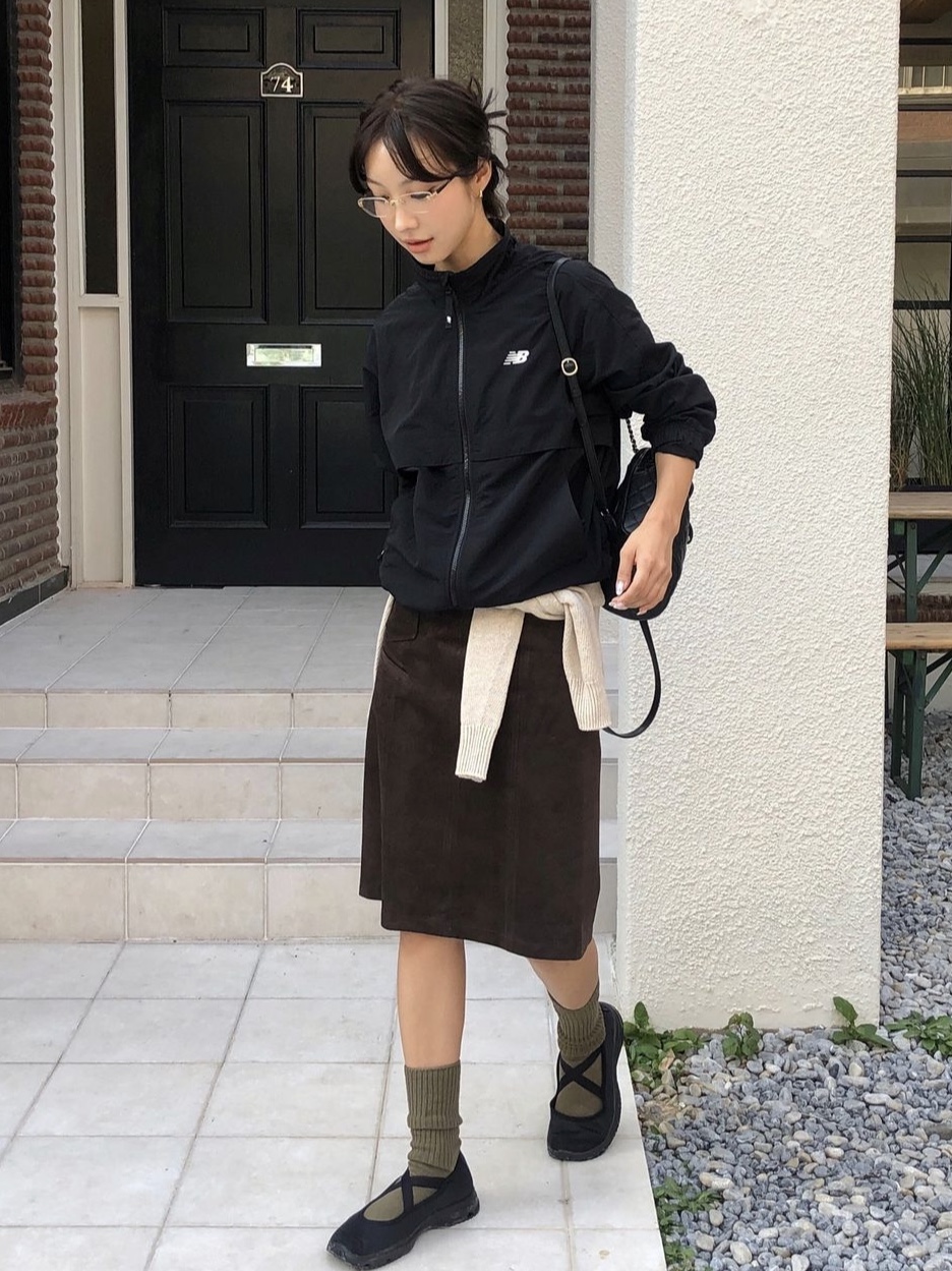 Salomon x Sandy Liang RX Marie Jeanne Black 착용 스타일 - 2