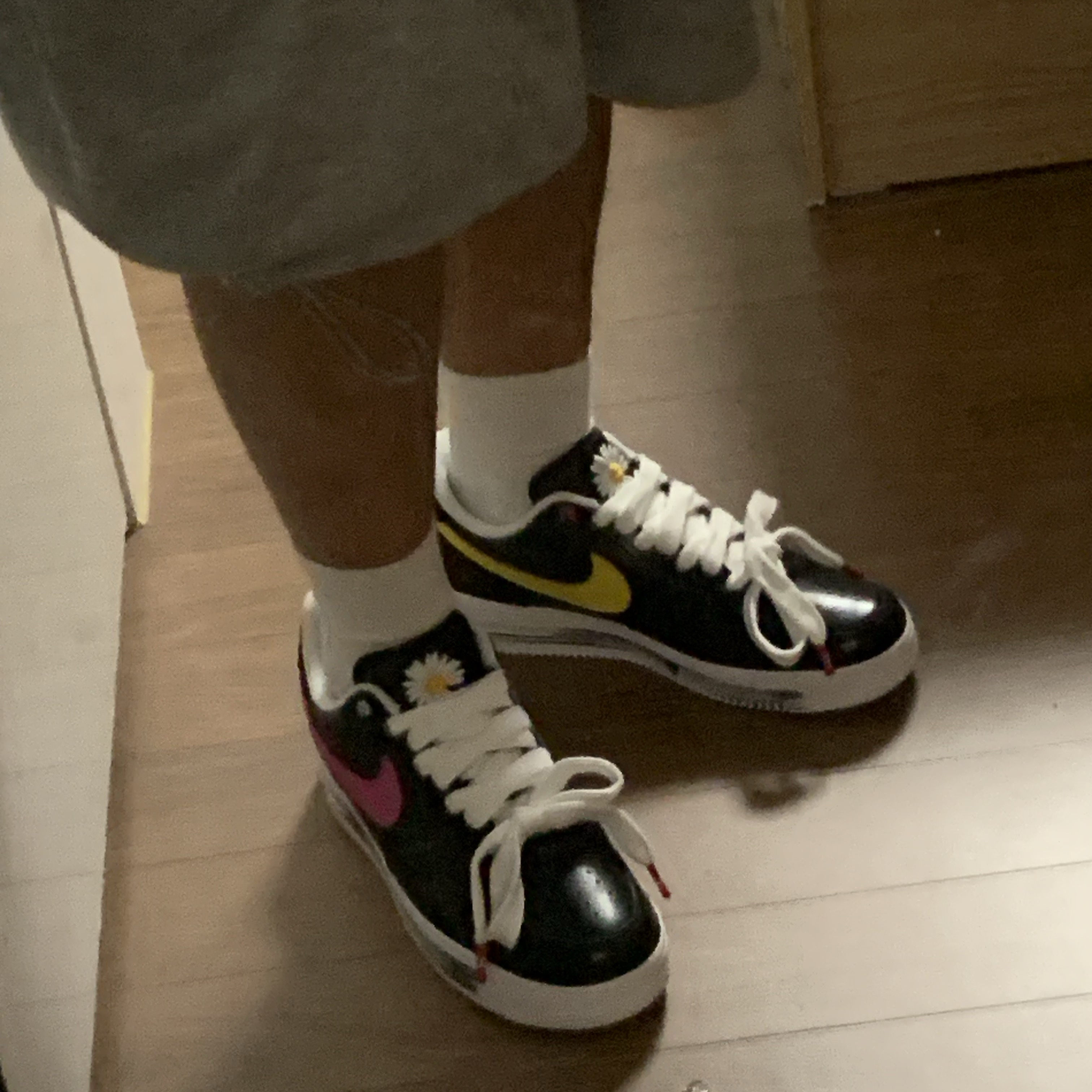 Nike x Peaceminusone Air Force 1 Low Para-Noise 3.0 Black and Multicolor 착용 스타일 - 1