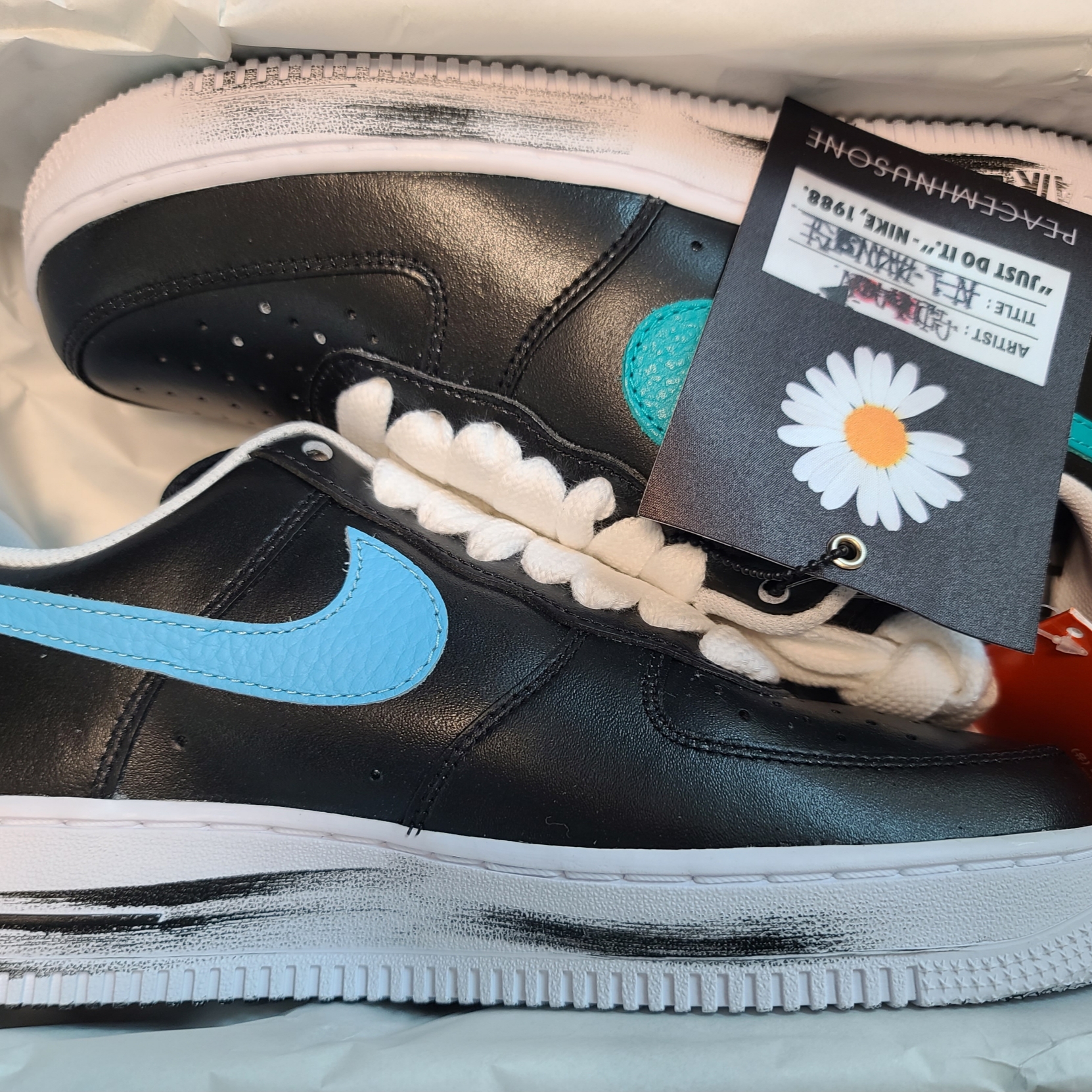 Nike x Peaceminusone Air Force 1 Low Para-Noise 3.0 Black and Multicolor 착용 스타일 - 3