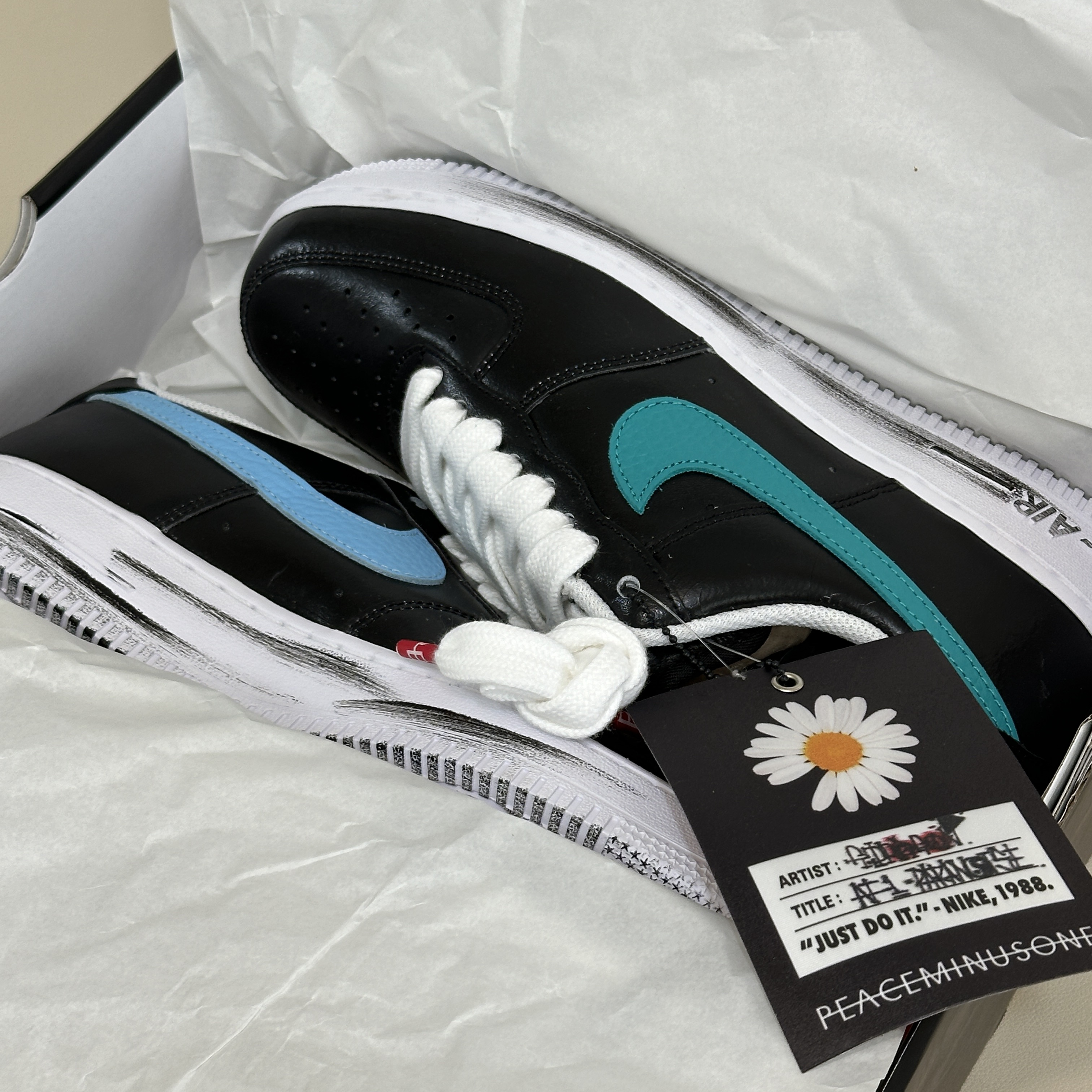 Nike x Peaceminusone Air Force 1 Low Para-Noise 3.0 Black and Multicolor 착용 스타일 - 2