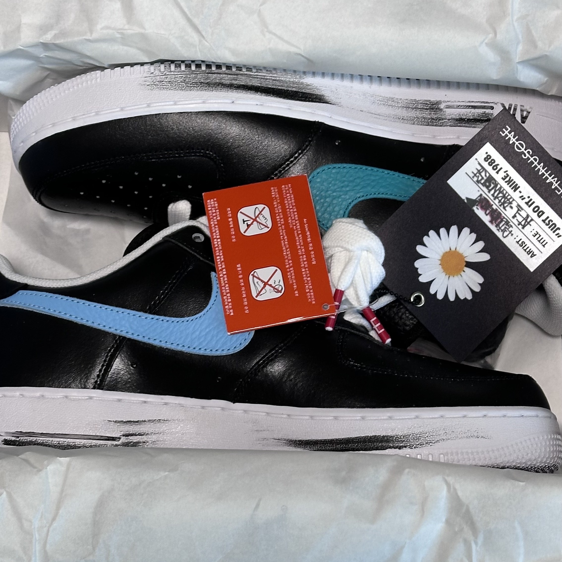 Nike x Peaceminusone Air Force 1 Low Para-Noise 3.0 Black and Multicolor 착용 스타일 - 1