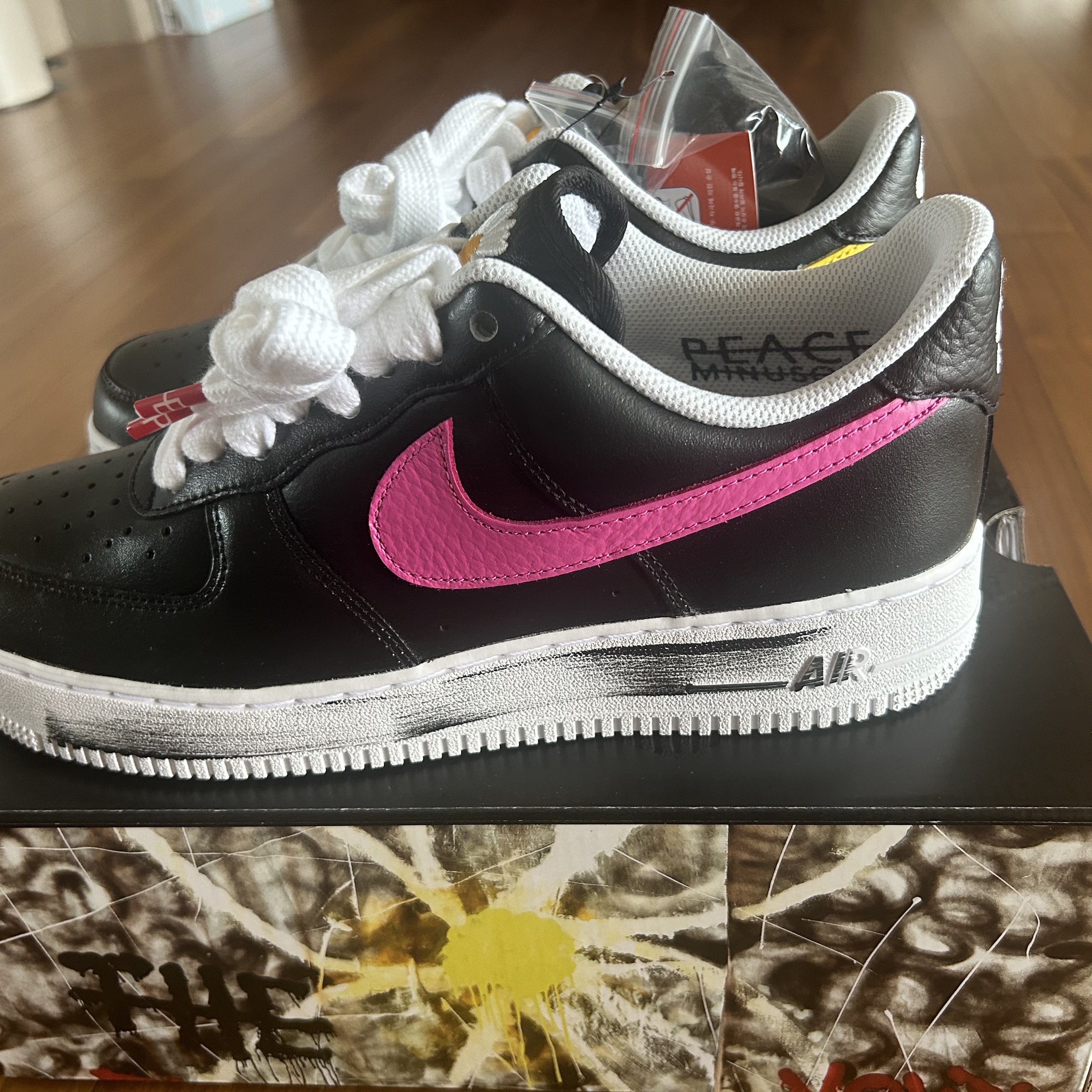 Nike x Peaceminusone Air Force 1 Low Para-Noise 3.0 Black and Multicolor 착용 스타일 - 1