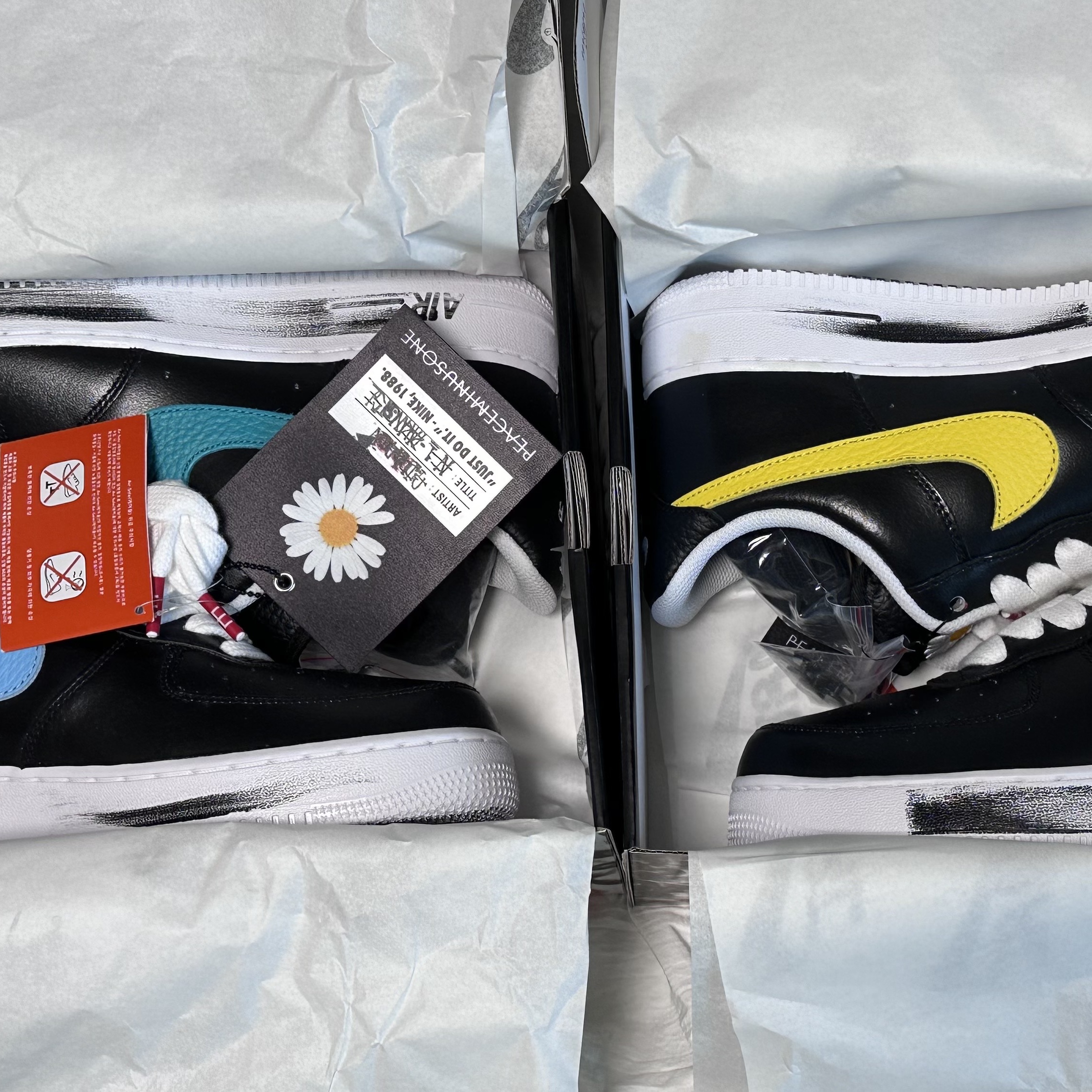Nike x Peaceminusone Air Force 1 Low Para-Noise 3.0 Black and Multicolor 착용 스타일 - 2