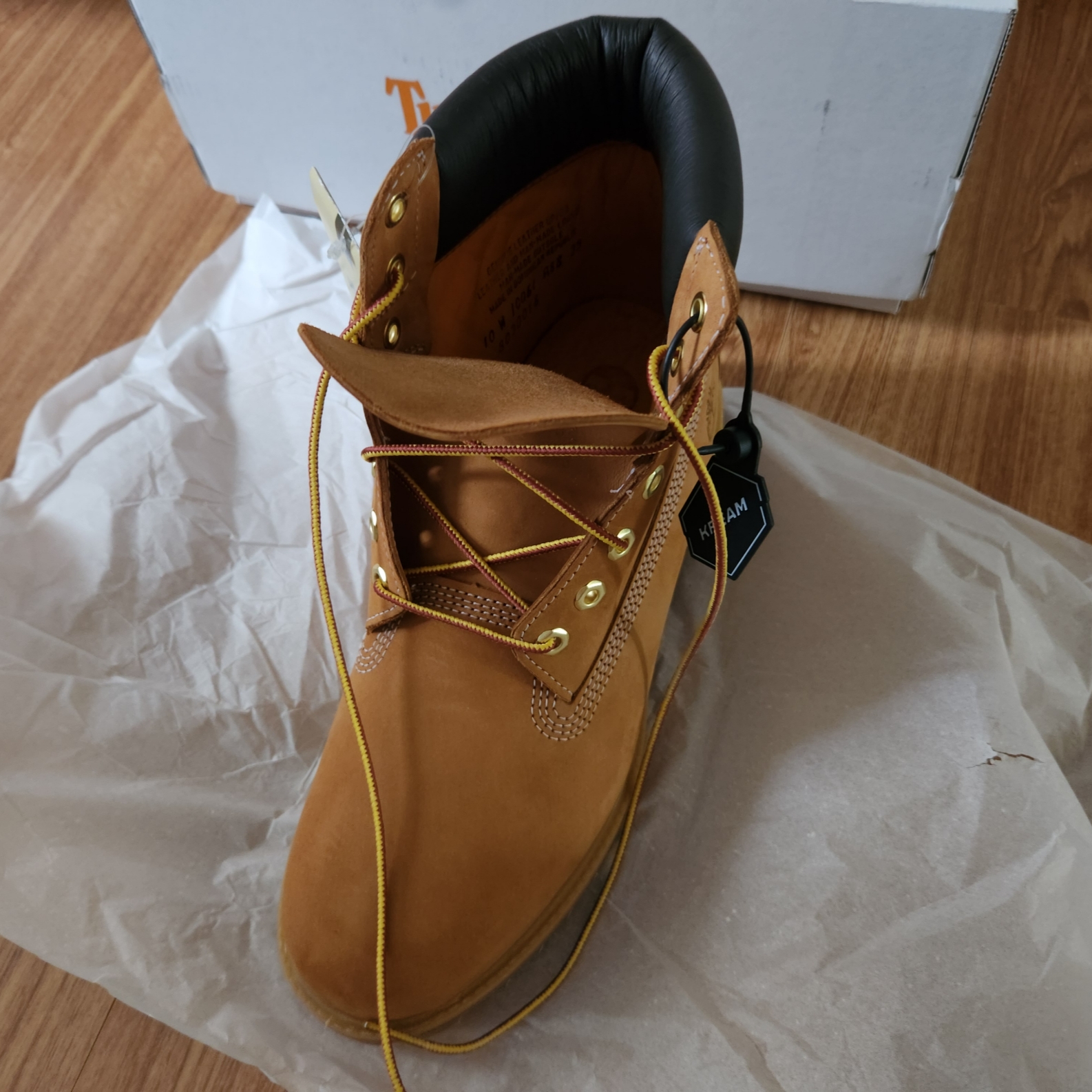 Timberland Premium 6 inch Waterproof Boot Wheat Nubuck - Wide 착용 스타일 - 2