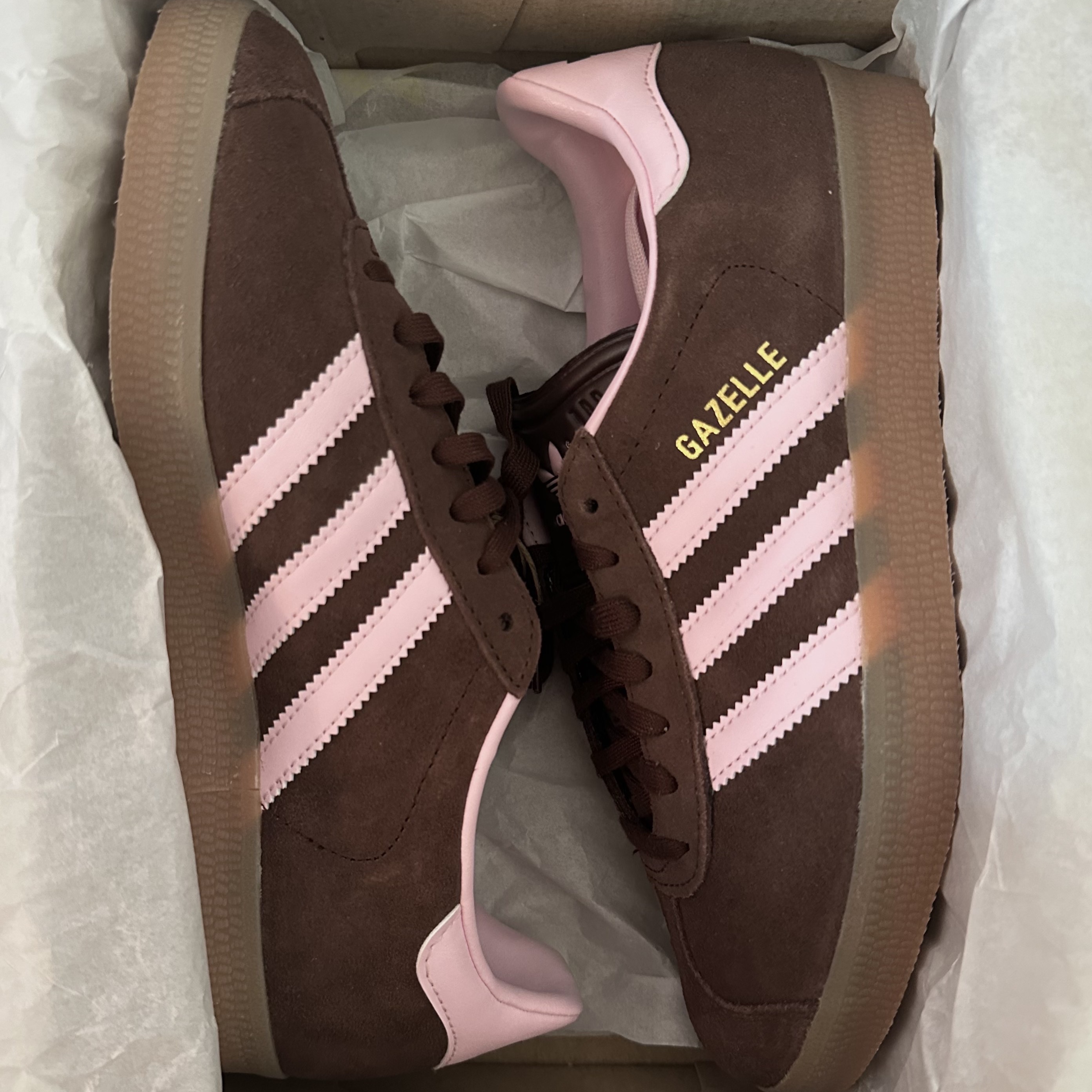 Adidas Gazelle Auburn Clear Pink 착용 스타일 - 2