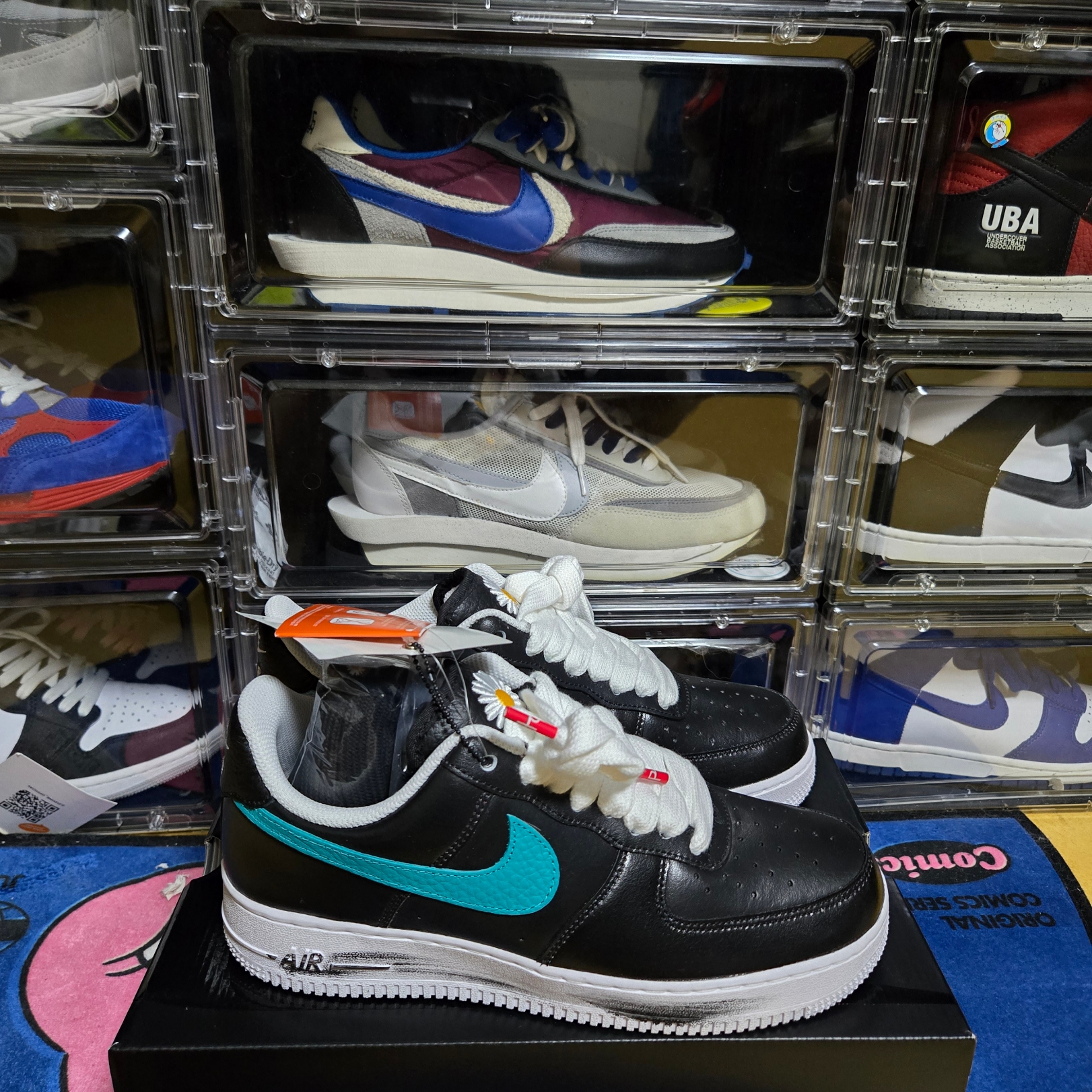 Nike x Peaceminusone Air Force 1 Low Para-Noise 3.0 Black and Multicolor 착용 스타일 - 5