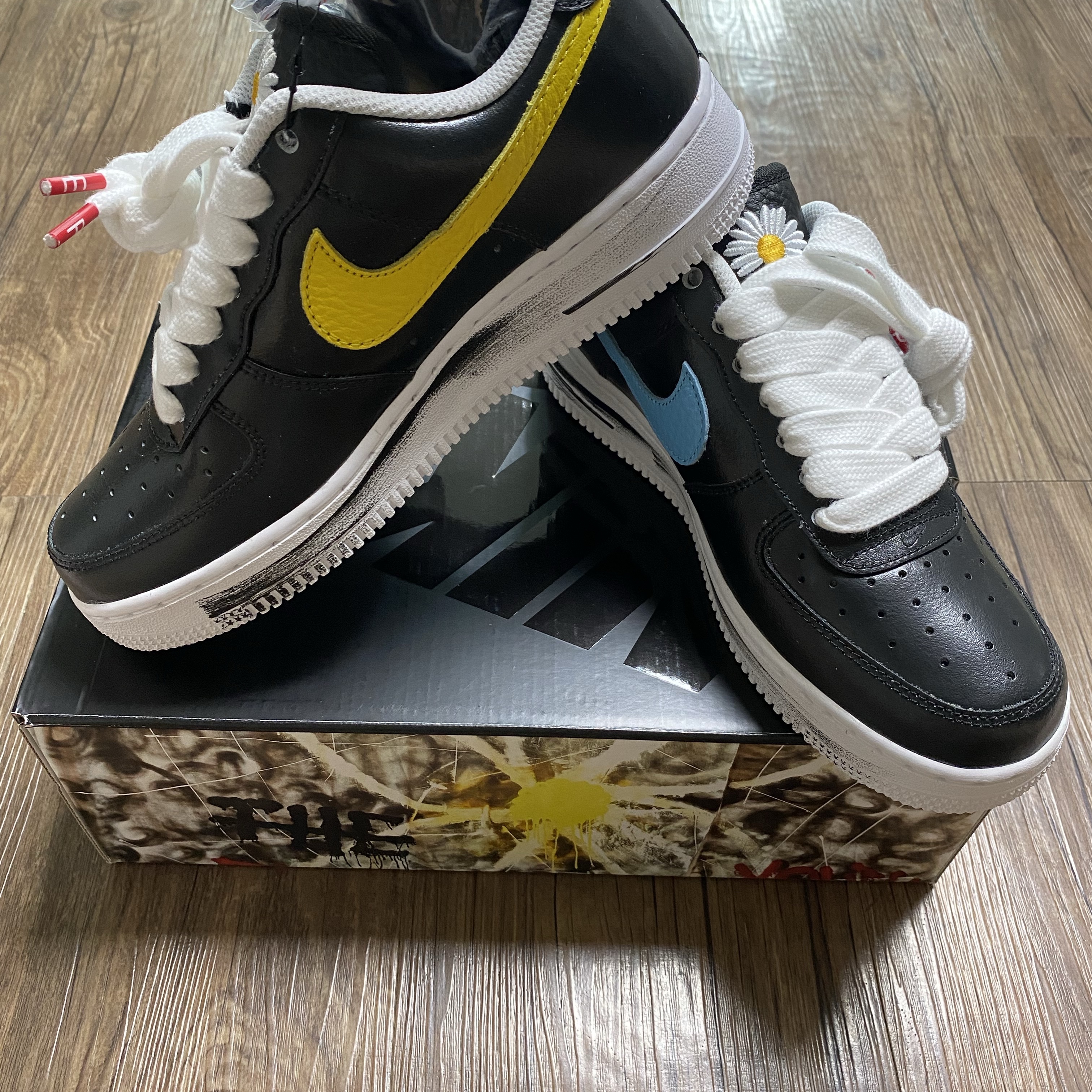 Nike x Peaceminusone Air Force 1 Low Para-Noise 3.0 Black and Multicolor 착용 스타일 - 8