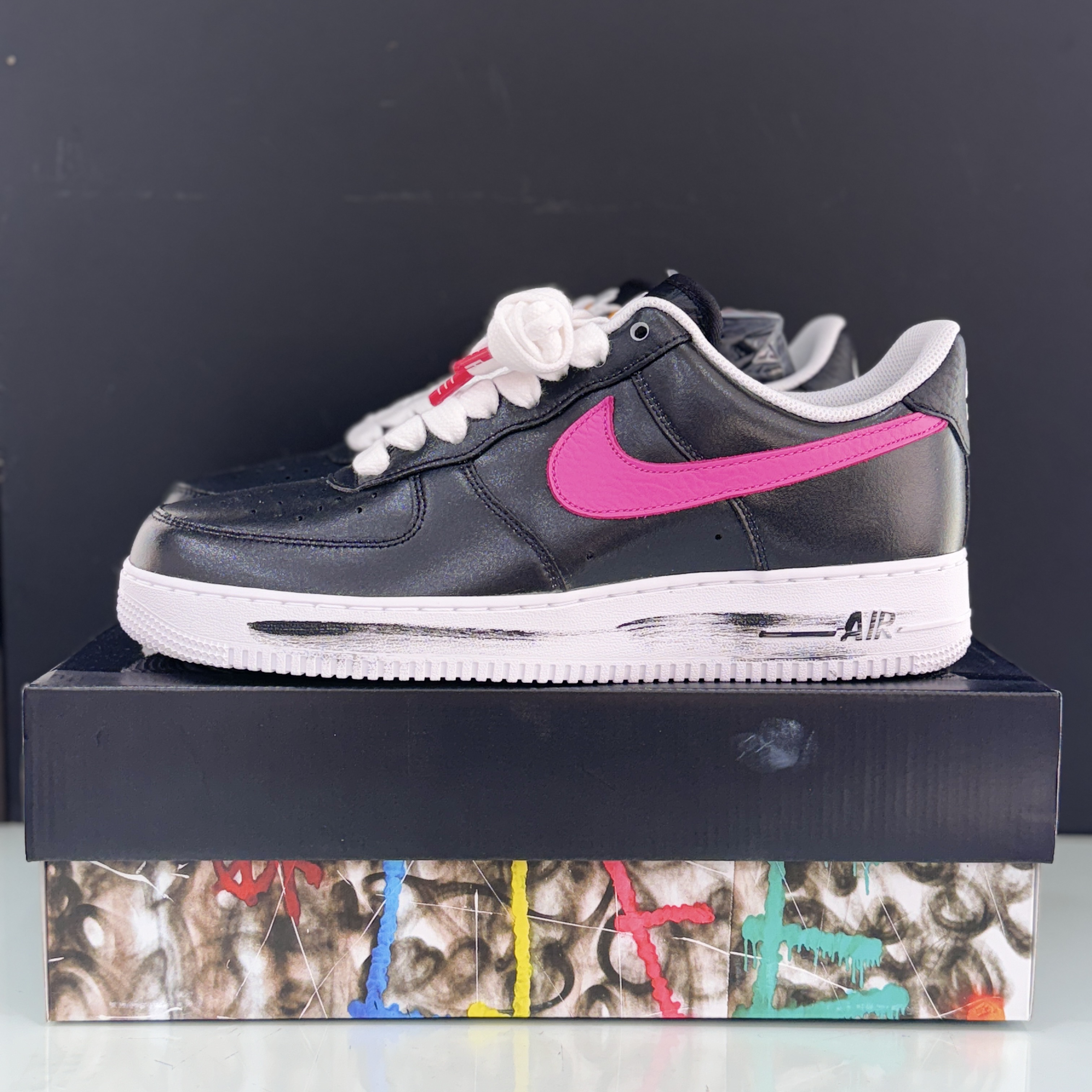 Nike x Peaceminusone Air Force 1 Low Para-Noise 3.0 Black and Multicolor 착용 스타일 - 2