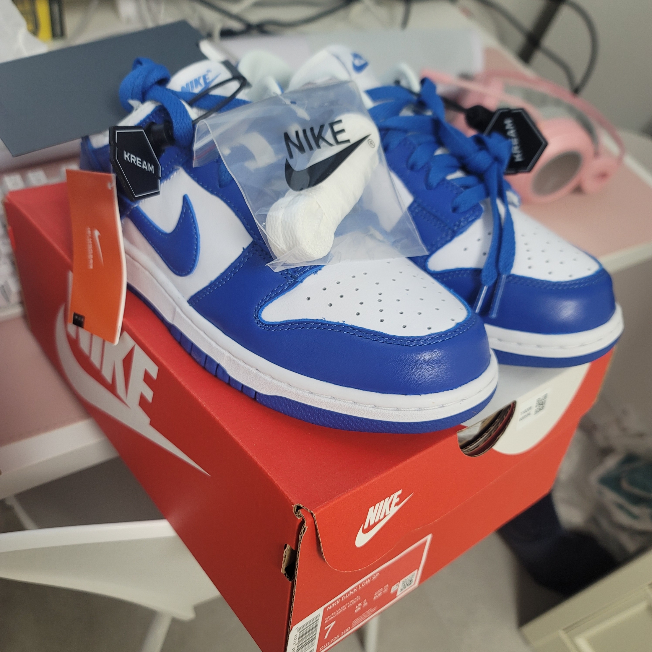 Nike Dunk Low SP Kentucky 2022, Jordan 1 Low SE Concord 착용 스타일 - 3