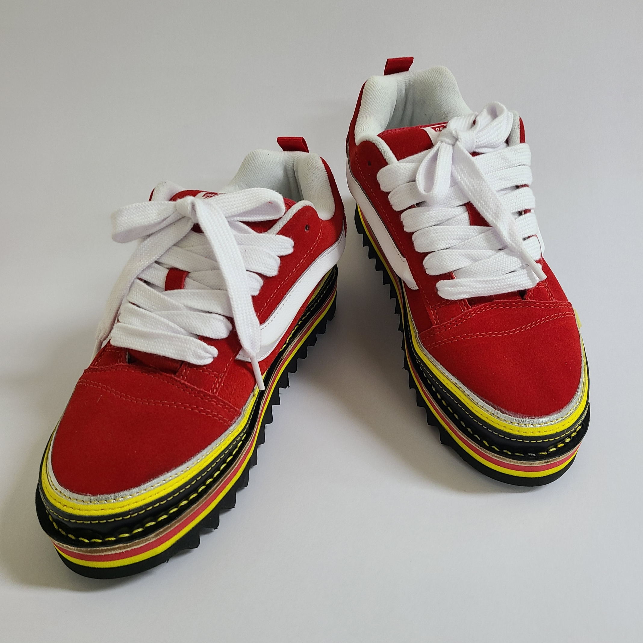 Vans Knu-Skool Mega Check Red, Vans Knu-Skool Red True White 착용 스타일 - 2