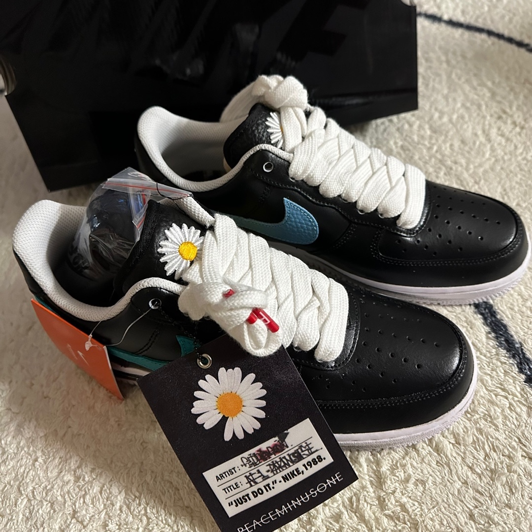 Nike x Peaceminusone Air Force 1 Low Para-Noise 3.0 Black and Multicolor 착용 스타일 - 5