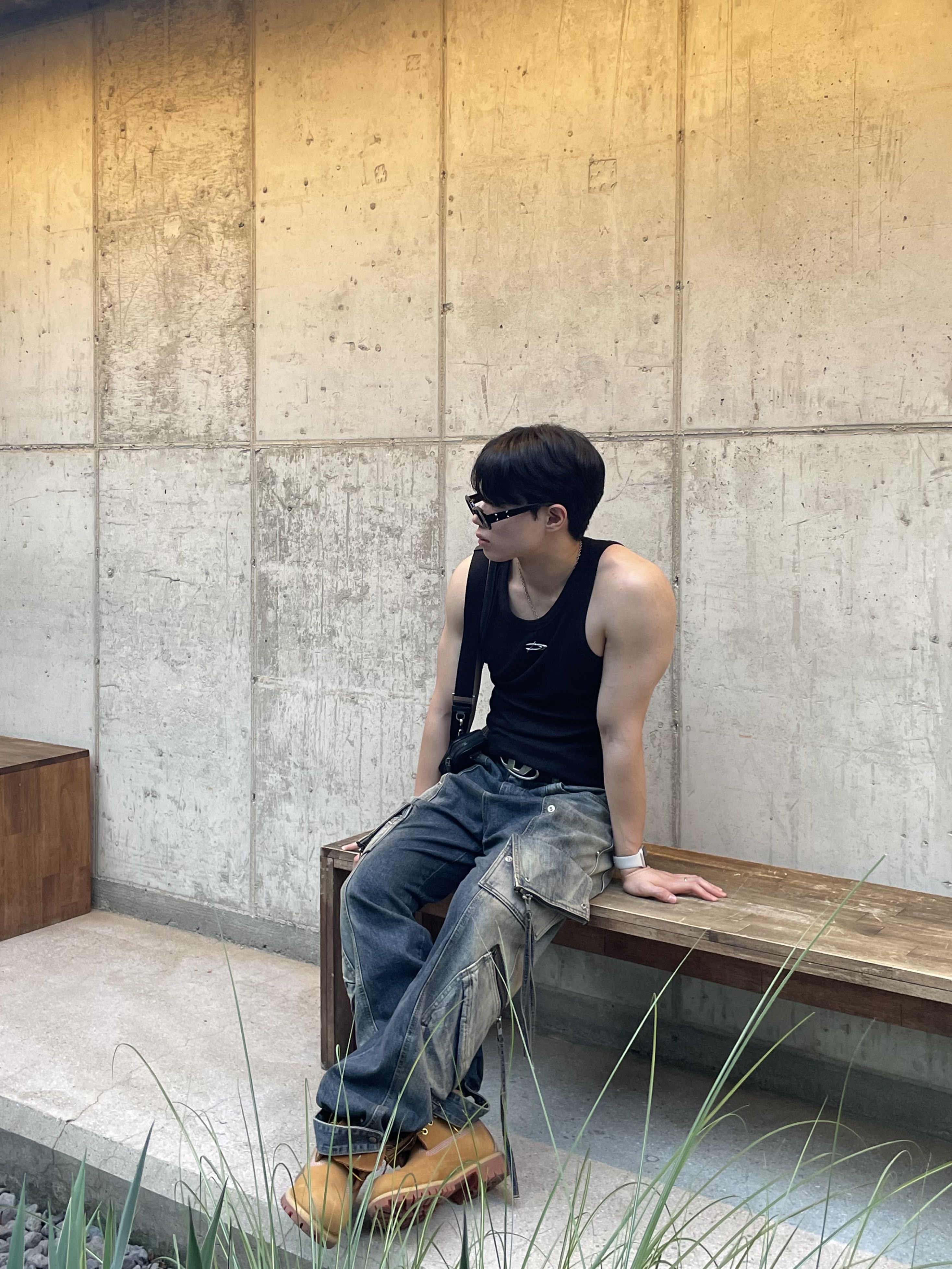 Timberland Premium 6 inch Waterproof Boot Wheat Nubuck - Wide, Diesel B-1DR Leather Belt with D Buckle Black ์ฐฉ์ฉ ์คํ์ผ - 2