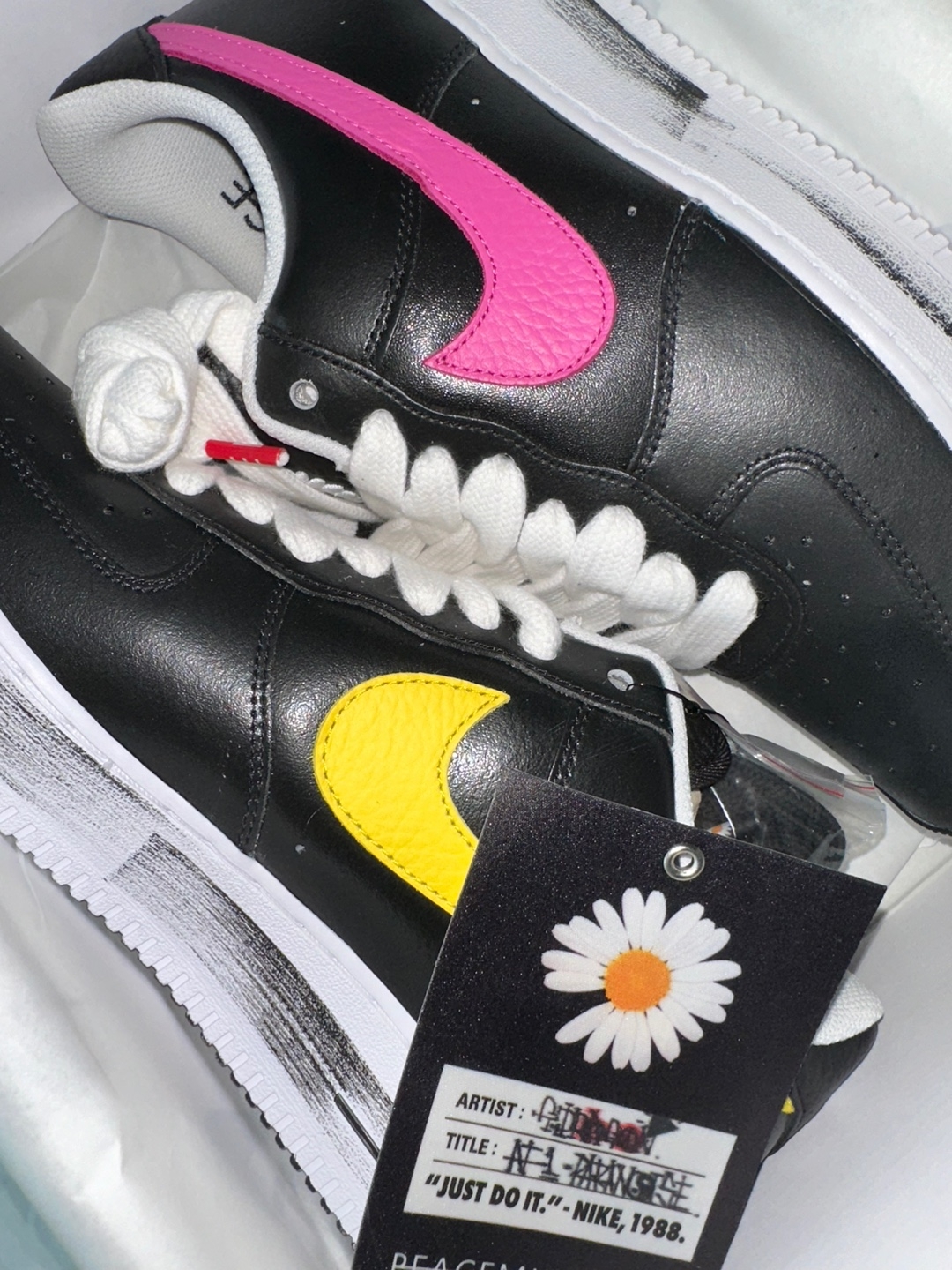 Nike x Peaceminusone Air Force 1 Low Para-Noise 3.0 Black and Multicolor 착용 스타일 - 2