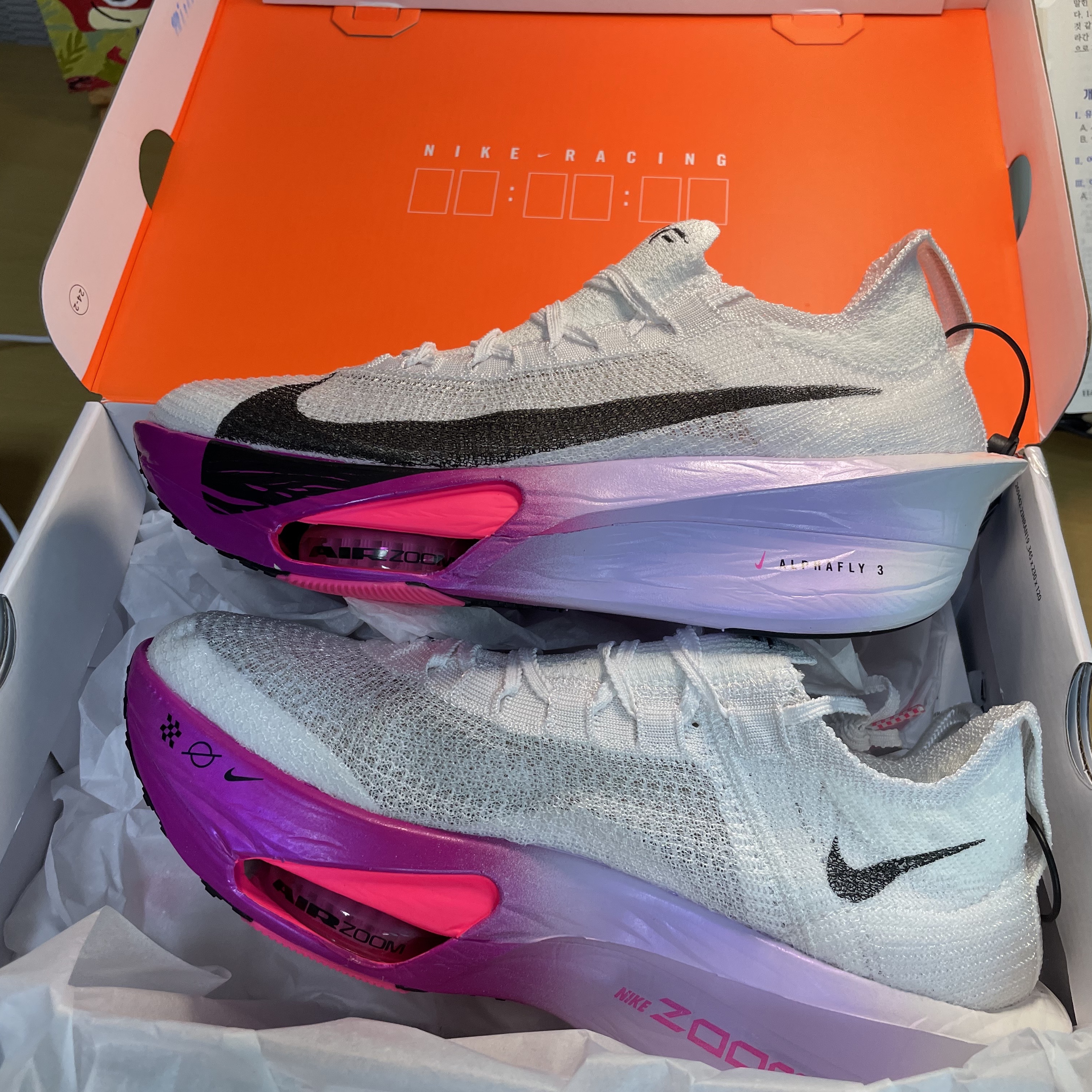 Nike Air Zoom Alphafly Next% 3 Hyper Pink 착용 스타일 - 1