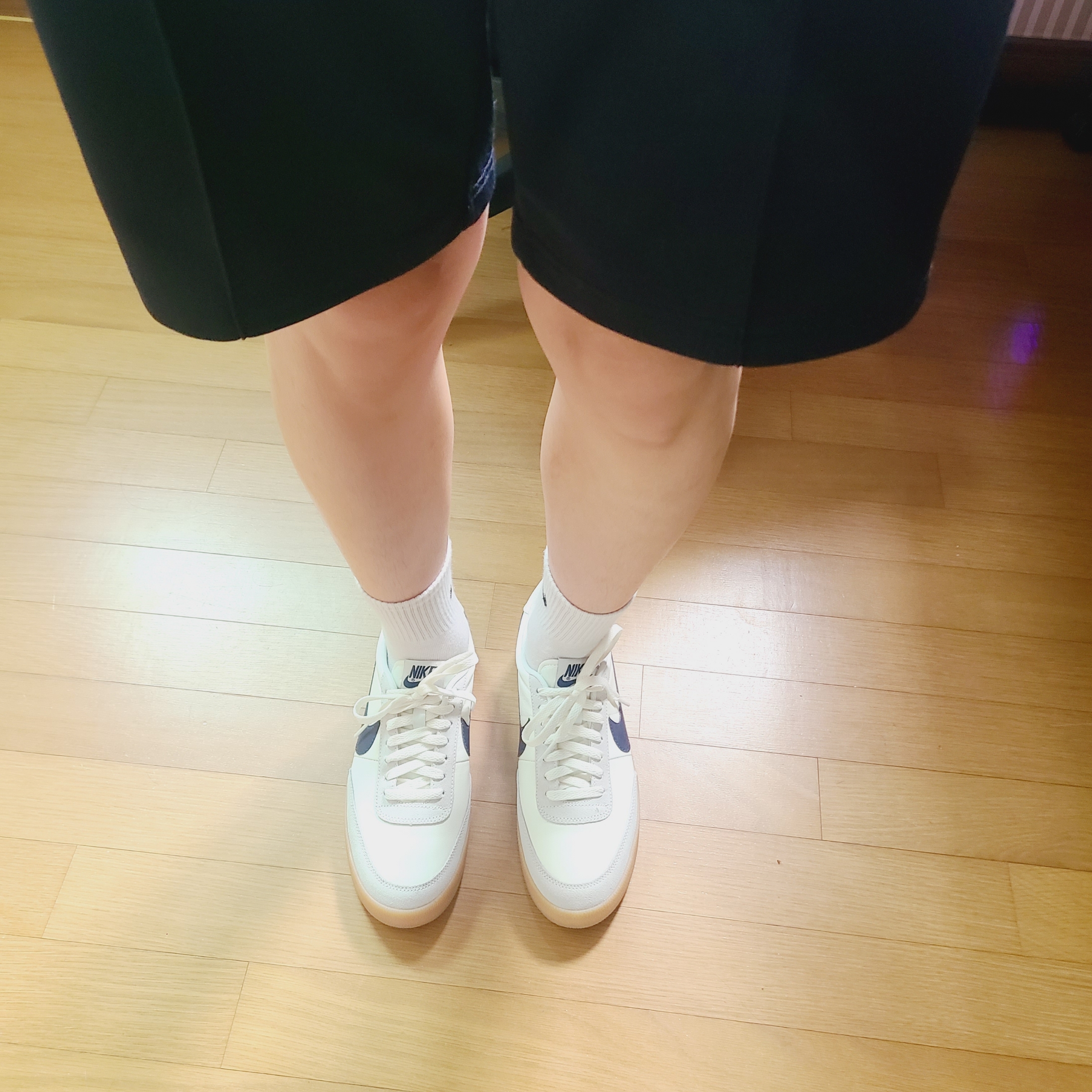 Nike x J.Crew Killshot 2 Sail Midnight Navy 착용 스타일