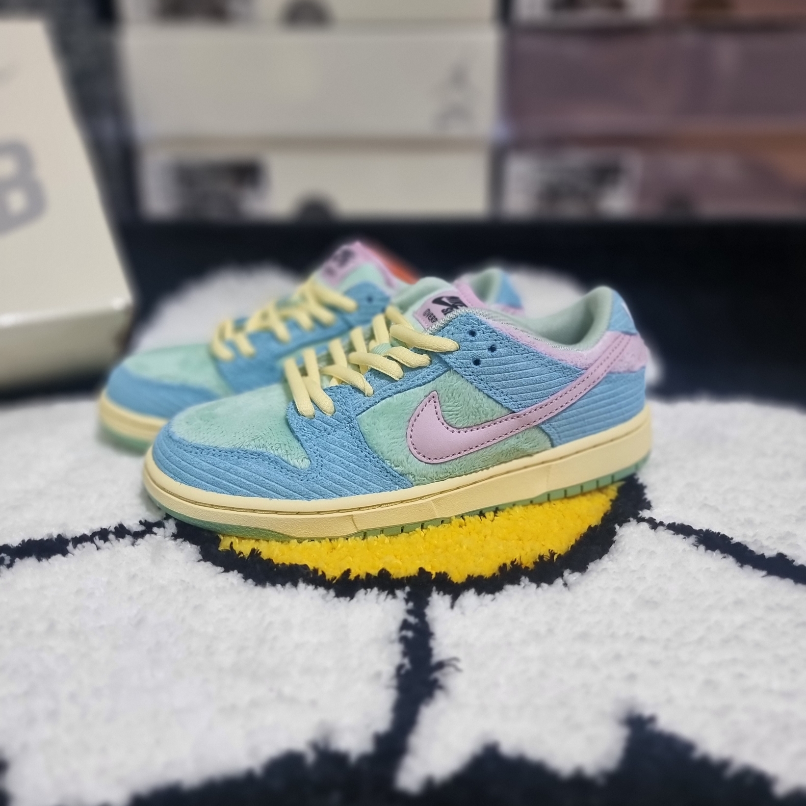 (PS) Nike x Verdy SB Dunk Low Pro Blue Gaze and Enamel Green 착용 스타일
