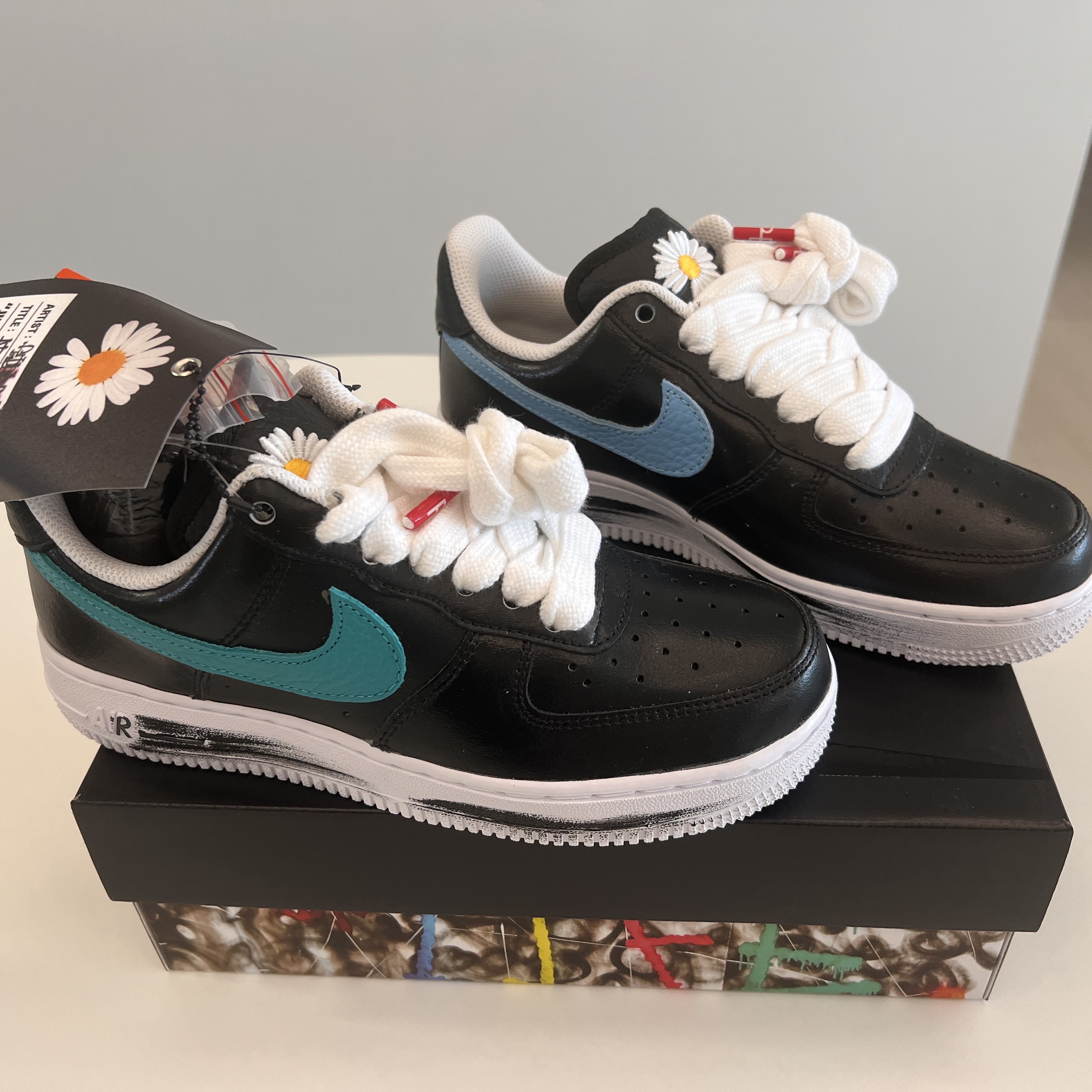 Nike x Peaceminusone Air Force 1 Low Para-Noise 3.0 Black and Multicolor 착용 스타일 - 2