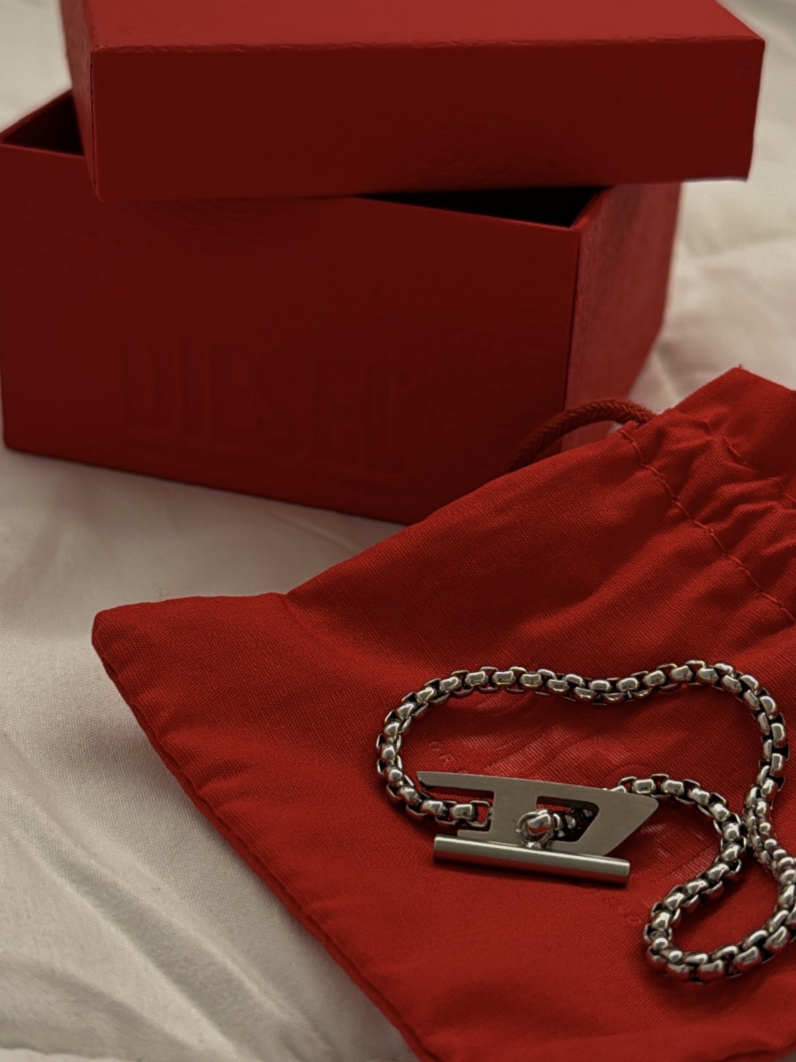 Diesel Dx1476 Stainless Steel Chain Bracelet Silver 착용 스타일