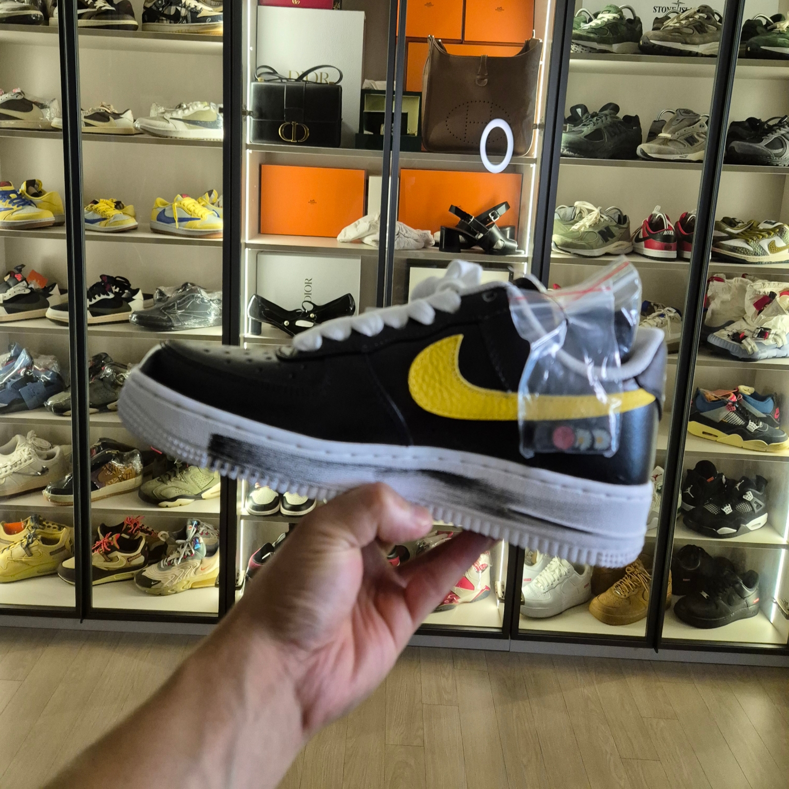 Nike x Peaceminusone Air Force 1 Low Para-Noise 3.0 Black and Multicolor 착용 스타일 - 7