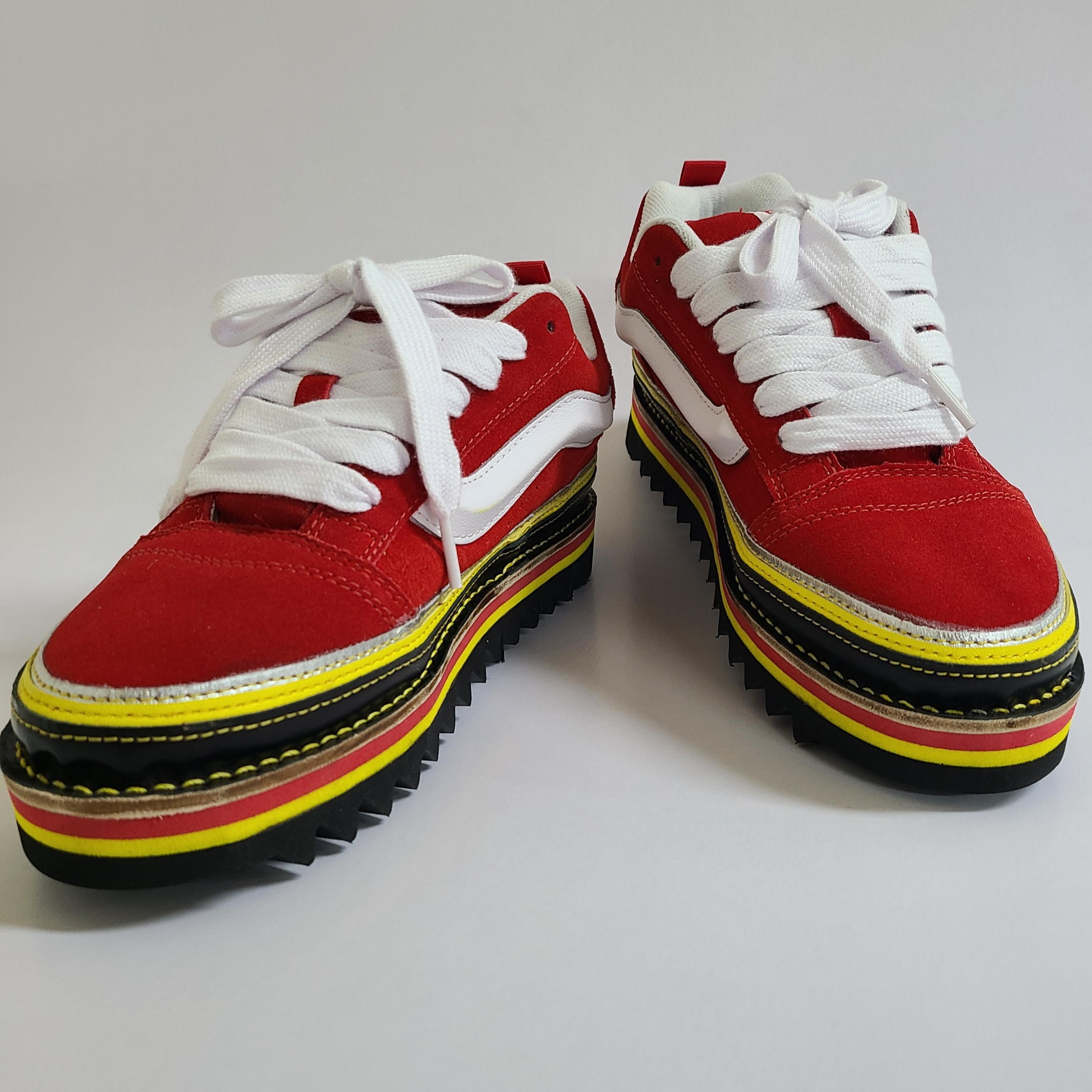 Vans Knu-Skool Mega Check Red, Vans Knu-Skool Red True White 착용 스타일 - 5