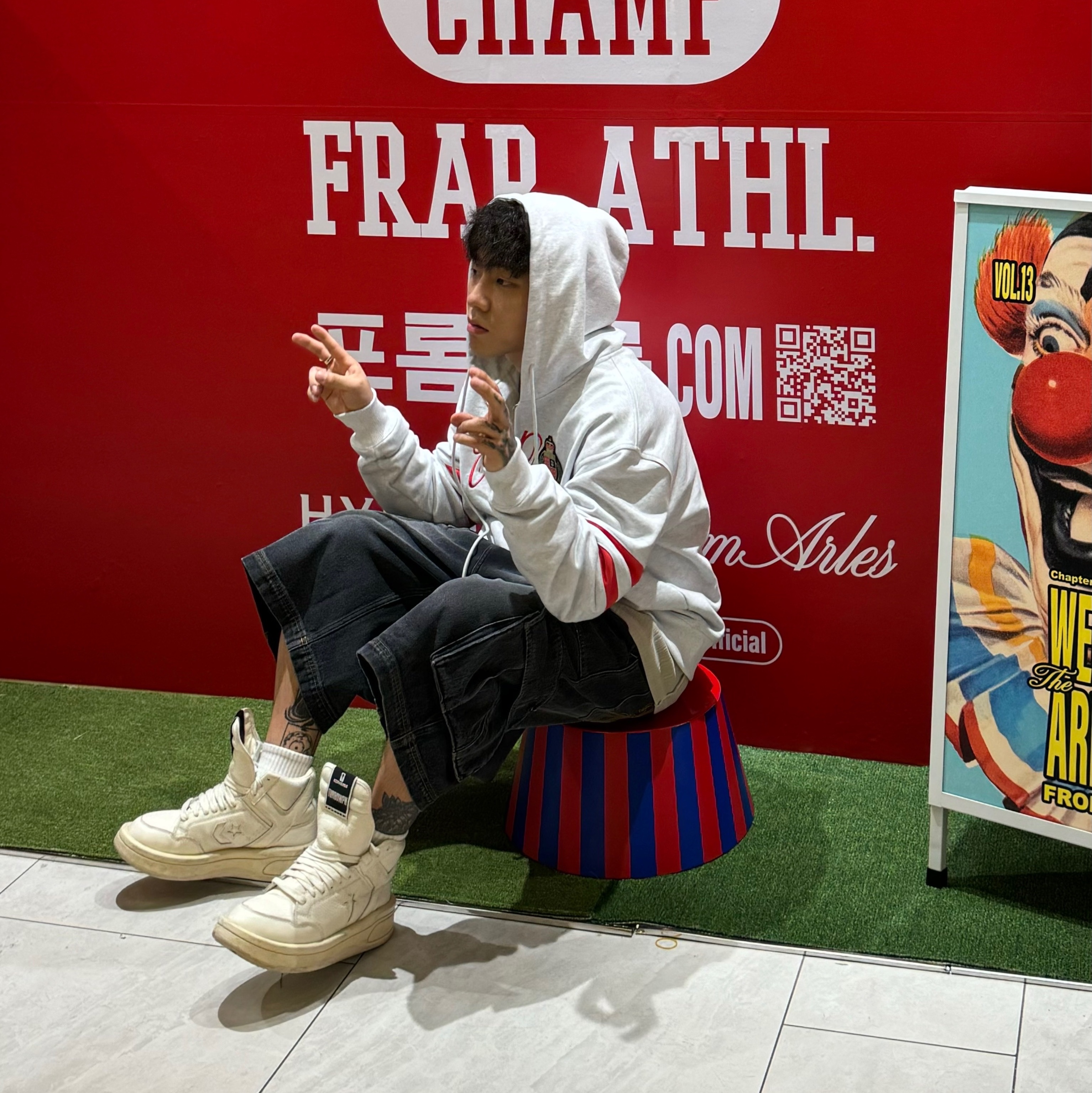 Converse x Drkshdw Turbowpn Egret 착용 스타일 - 2