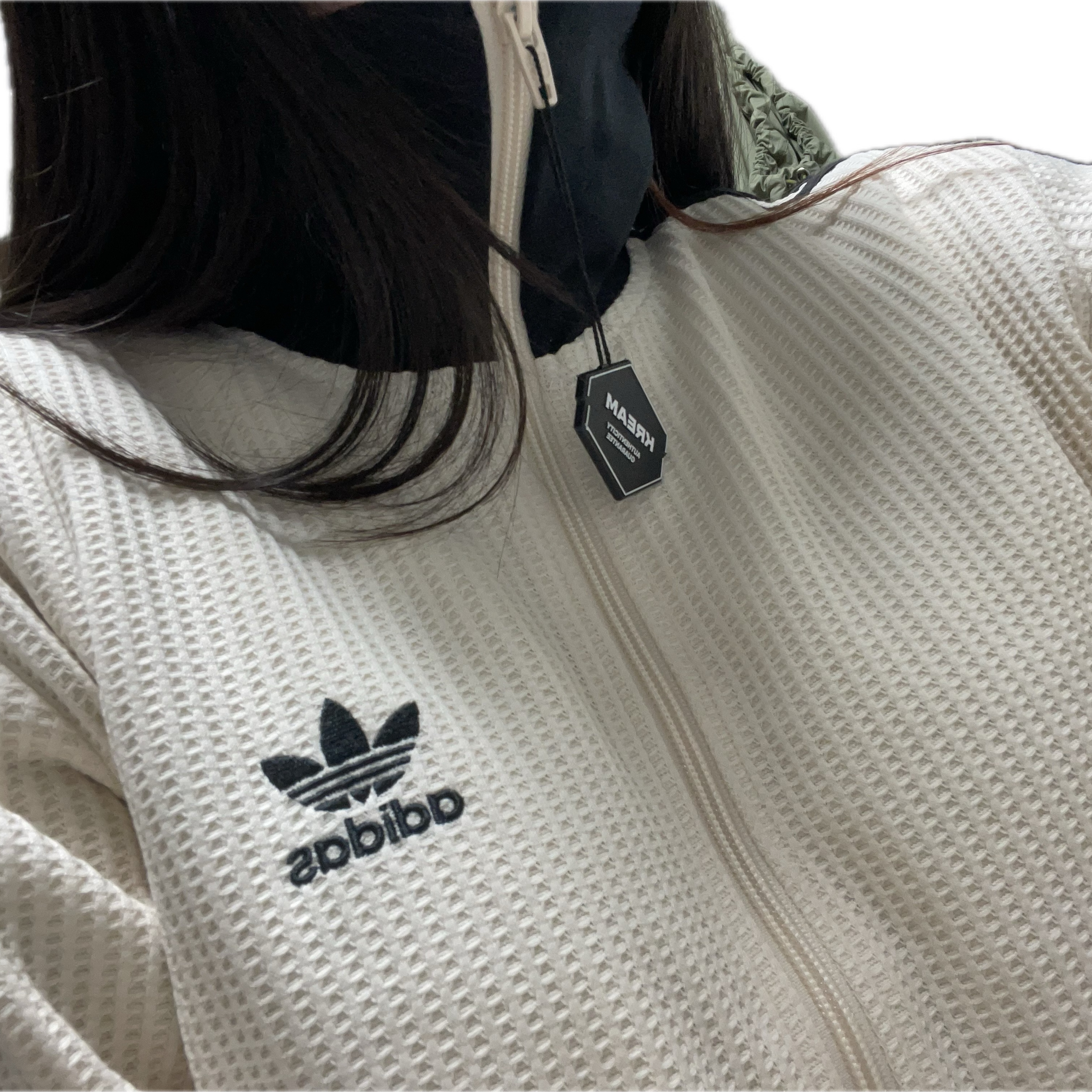 Adidas Waffle Beckenbauer Track Top Wonder White - KR Sizing 착용 스타일 - 3