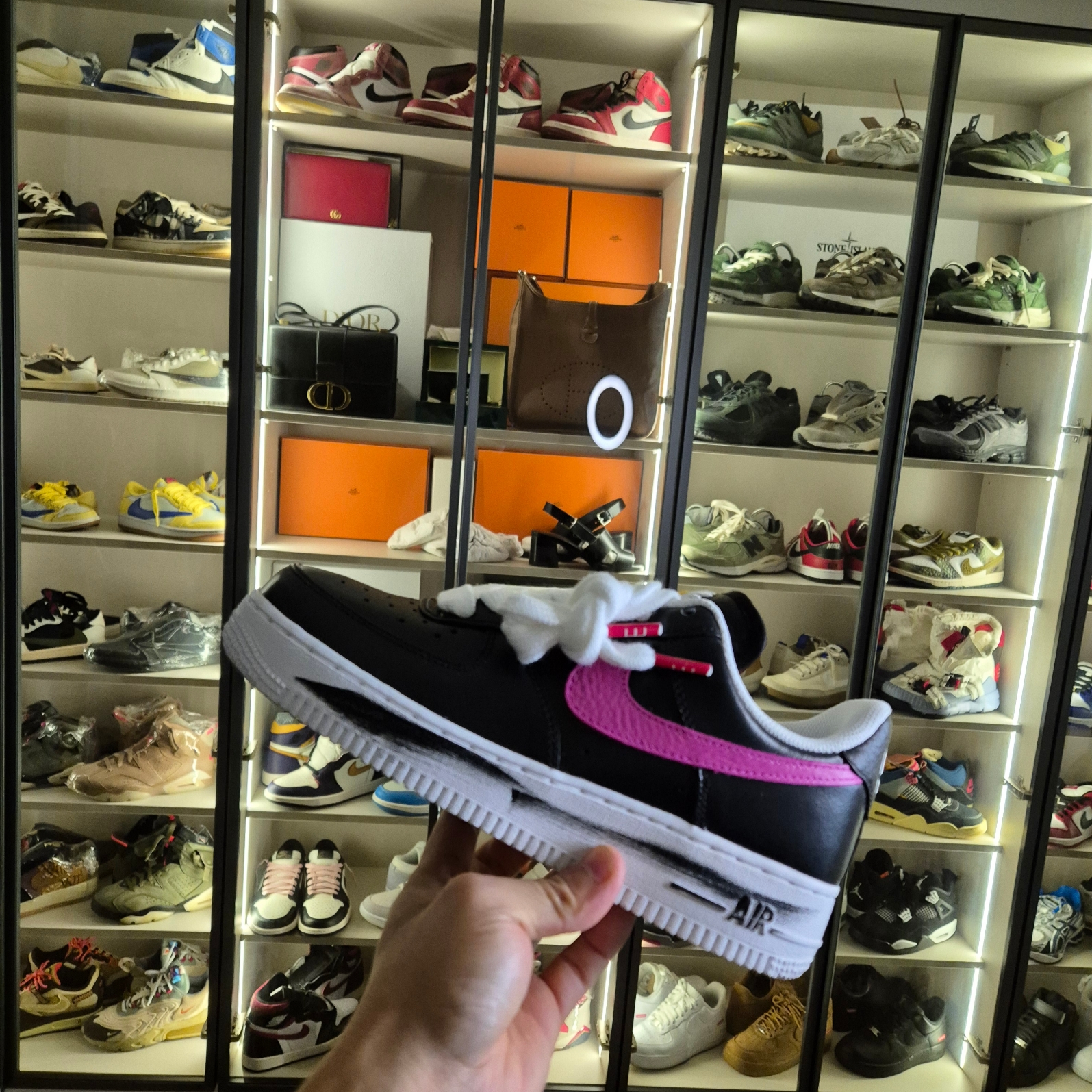 Nike x Peaceminusone Air Force 1 Low Para-Noise 3.0 Black and Multicolor 착용 스타일 - 10