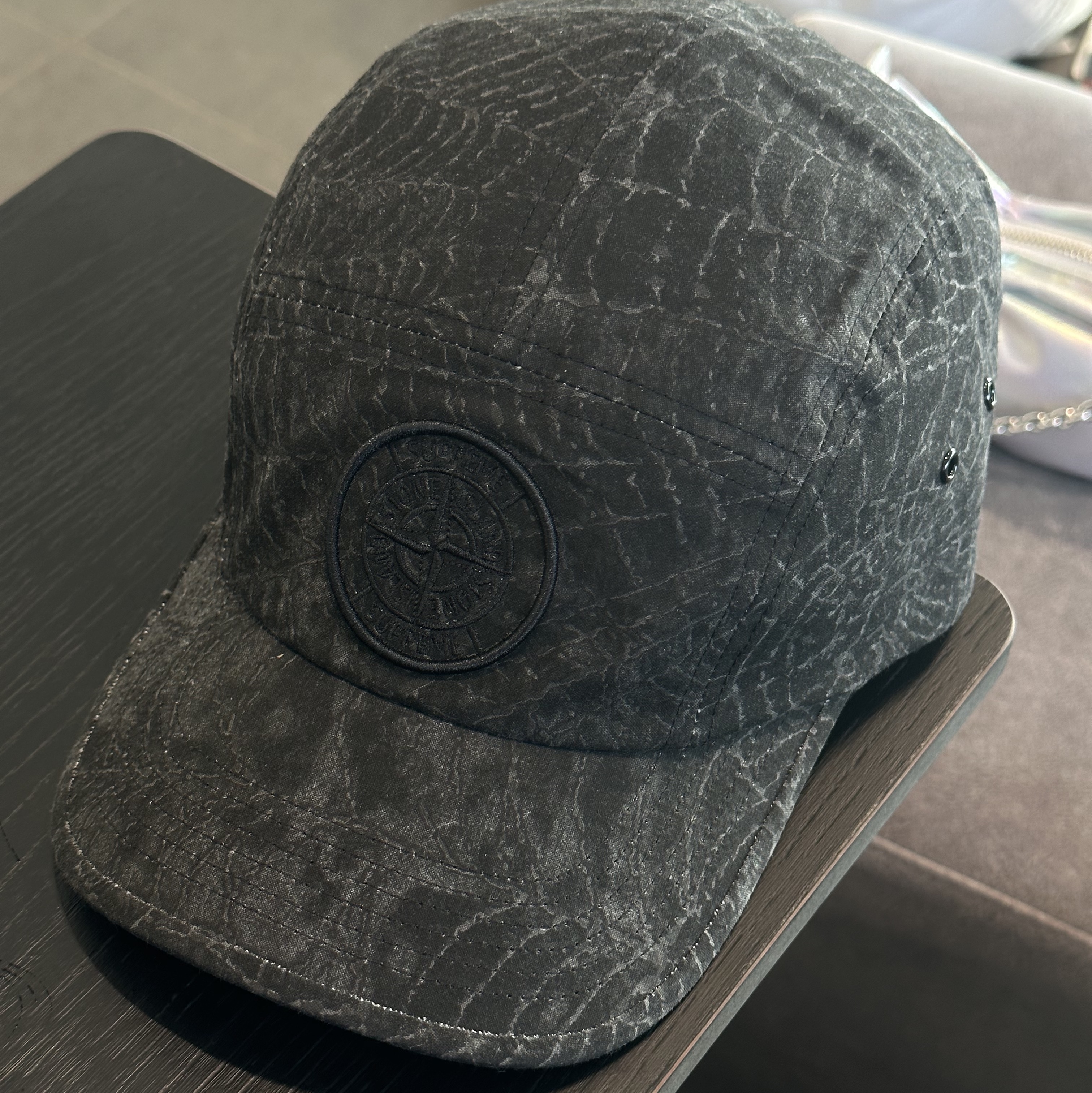 Supreme x Stone Island Camp Cap Black - 23FW 착용 스타일