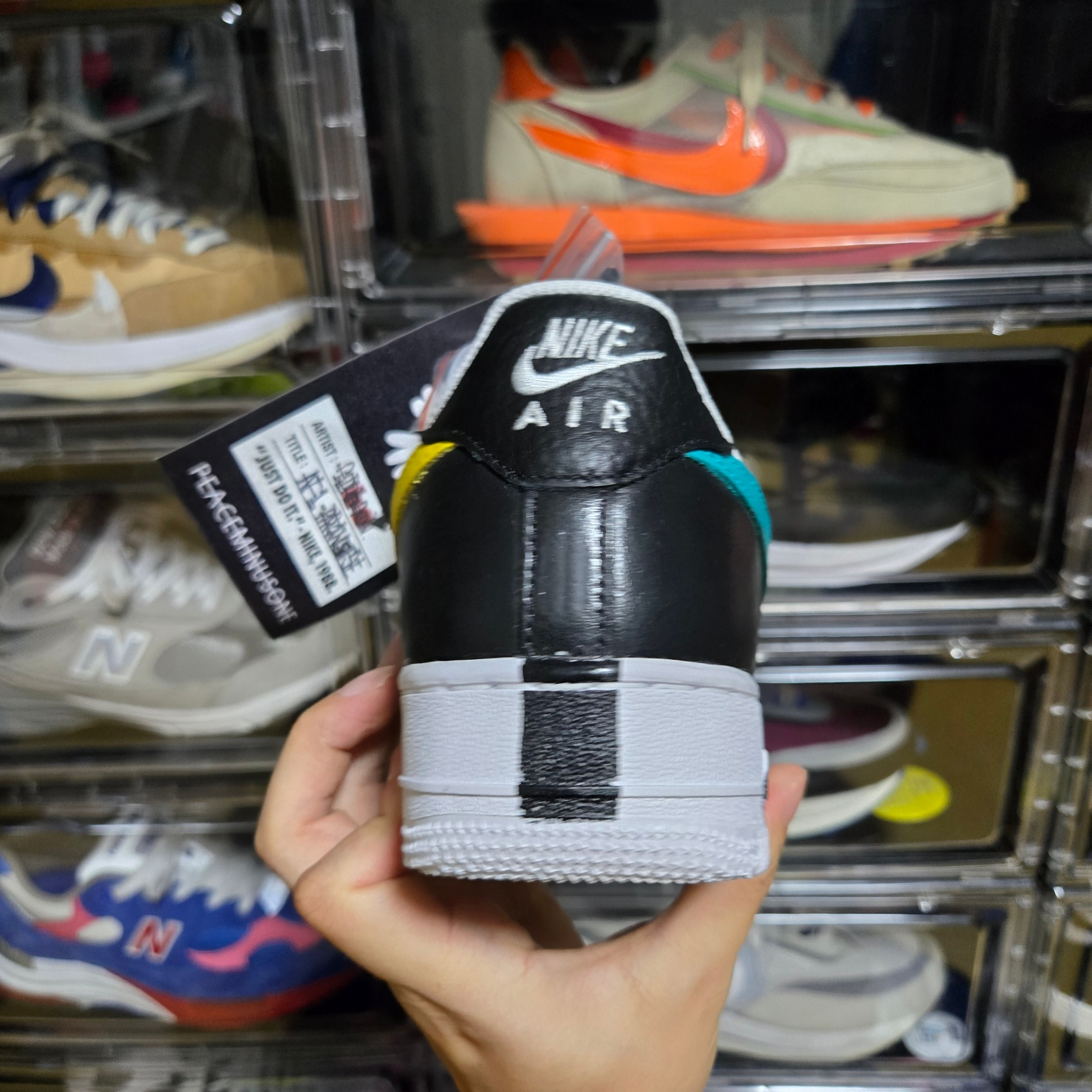 Nike x Peaceminusone Air Force 1 Low Para-Noise 3.0 Black and Multicolor 착용 스타일 - 4