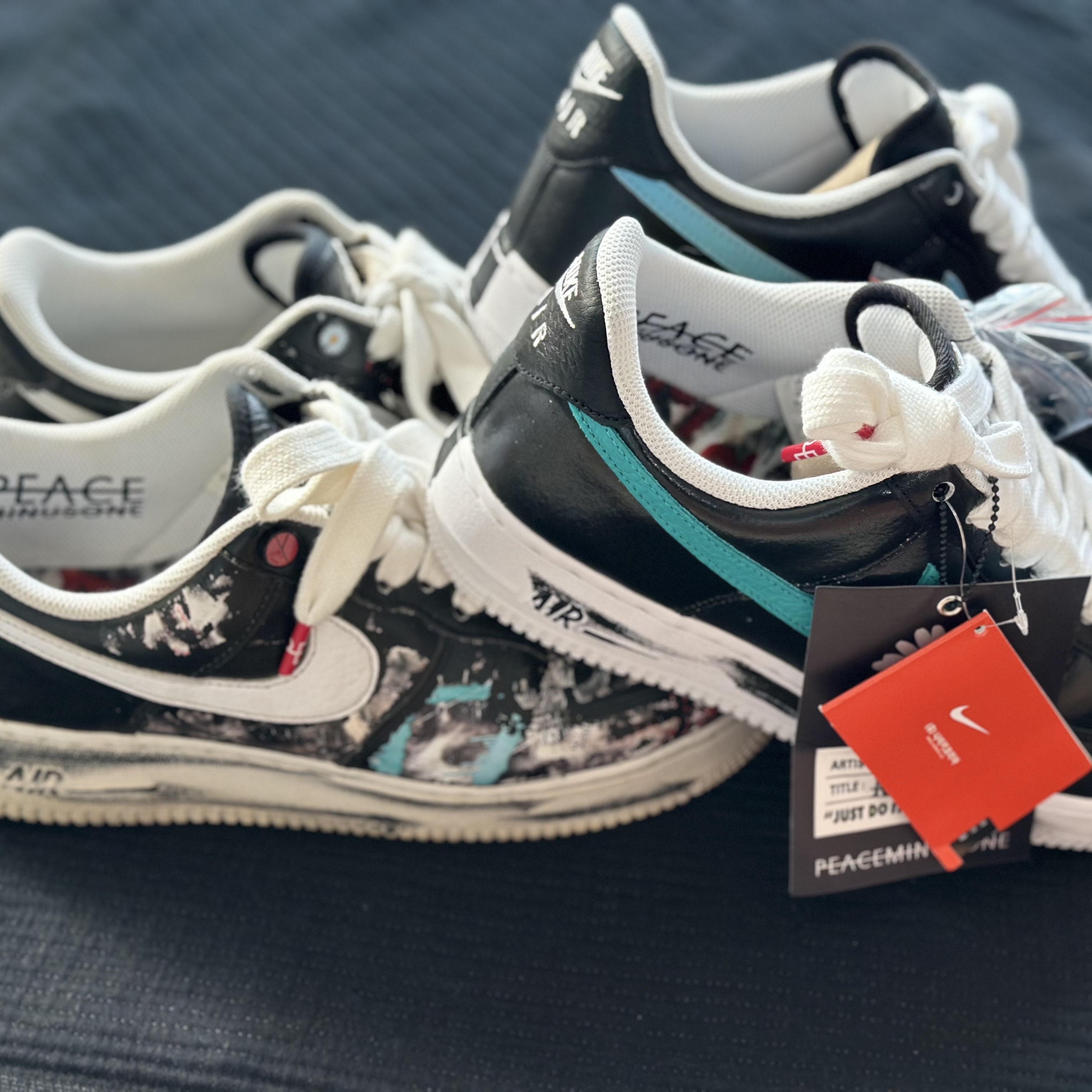 Nike x Peaceminusone Air Force 1 Low Para-Noise 3.0 Black and Multicolor 착용 스타일 - 1