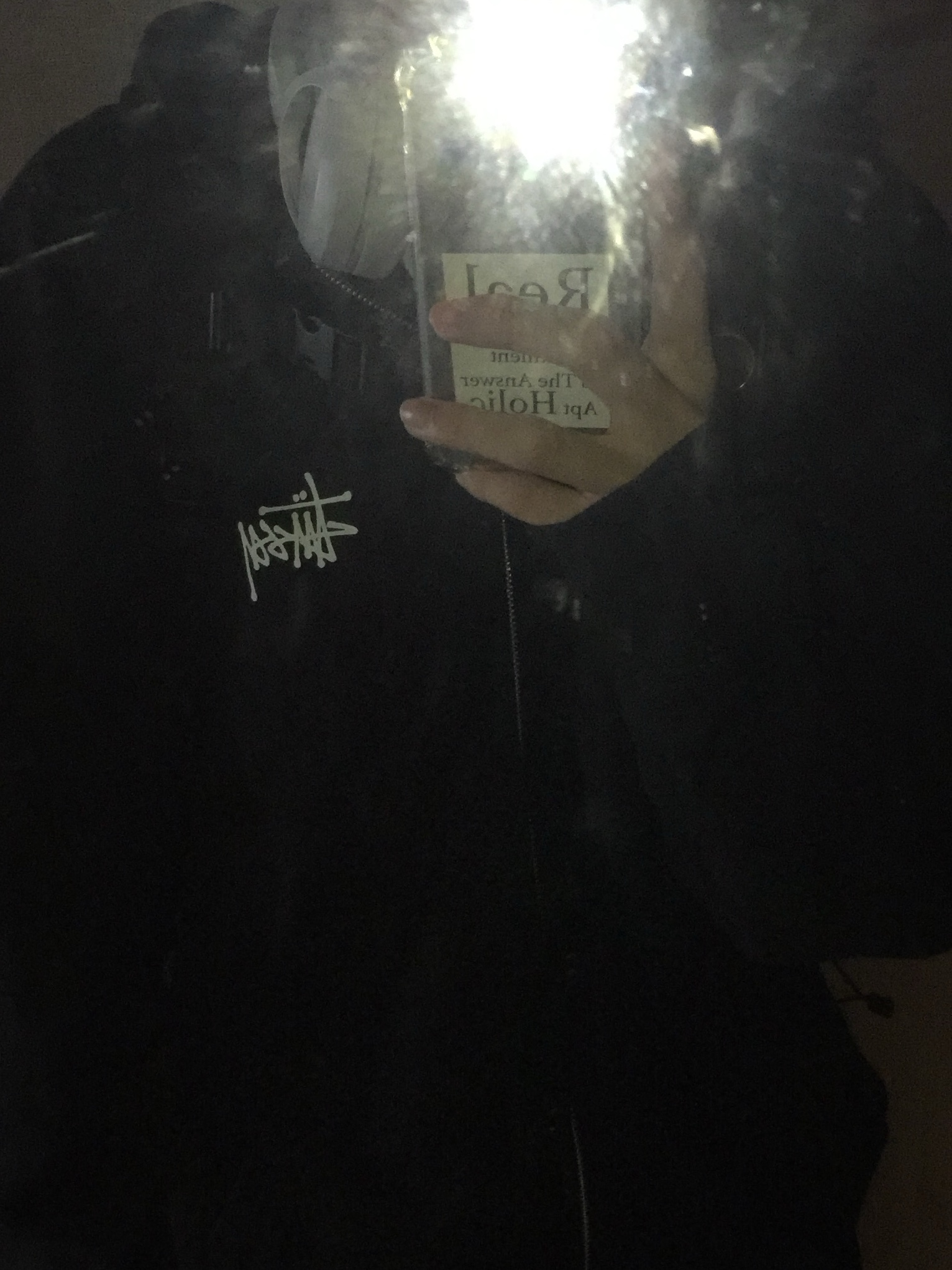 Stussy Basic Zip Hoodie Black 착용 스타일