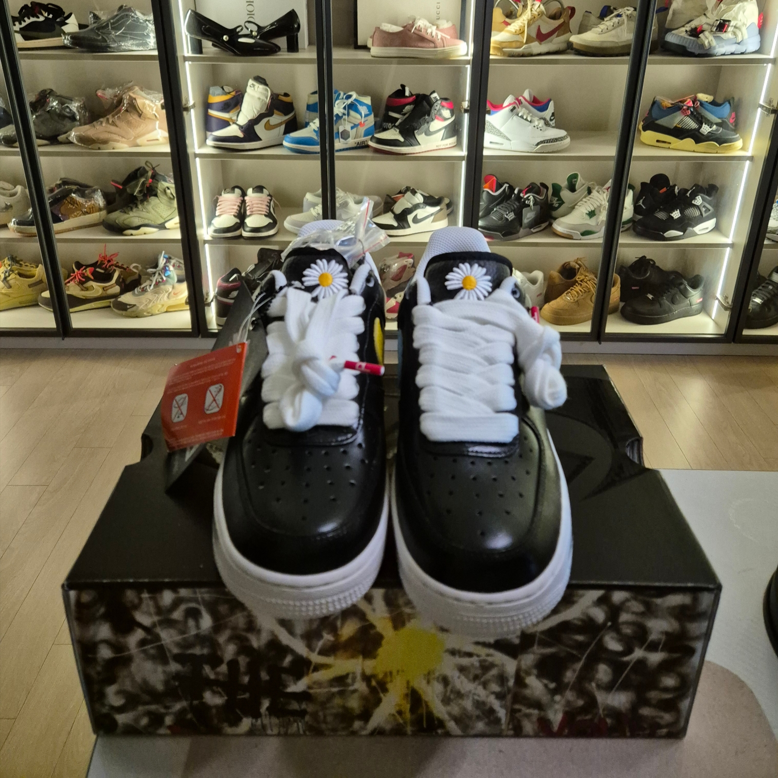 Nike x Peaceminusone Air Force 1 Low Para-Noise 3.0 Black and Multicolor 착용 스타일 - 2