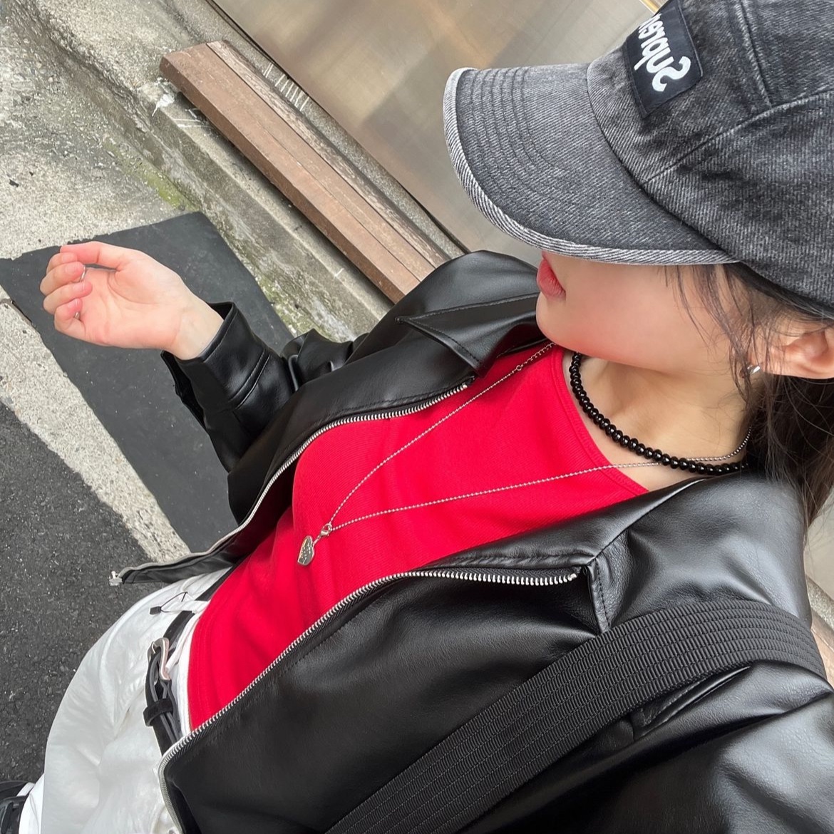 (J) Adidas Samba Classic Core Black, Supreme Coated Denim Camp Cap Black - 24SS 착용 스타일 - 5