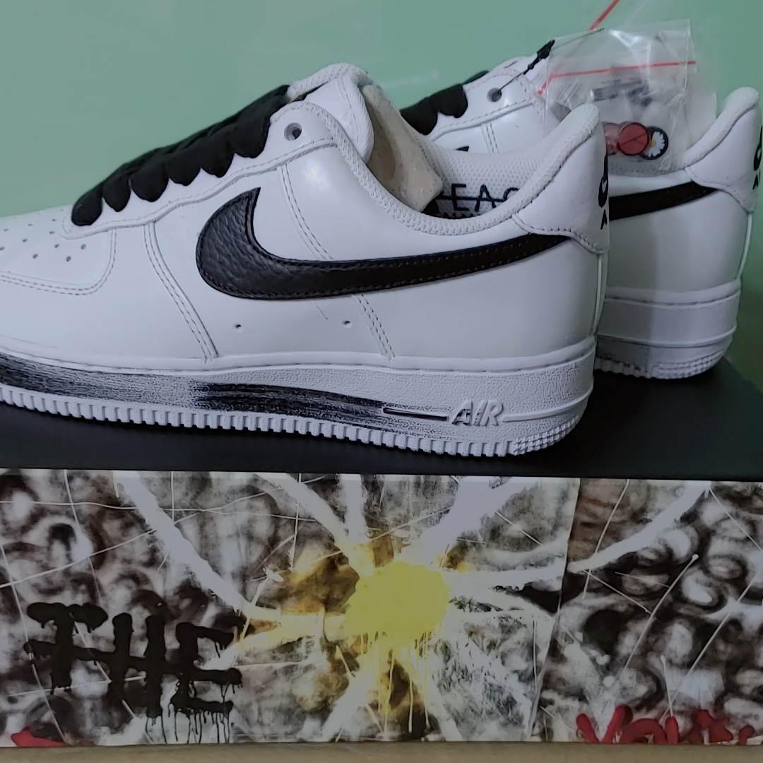 Nike x Peaceminusone Air Force 1 Low Para-Noise 3.0 Black and Multicolor 착용 스타일 - 5