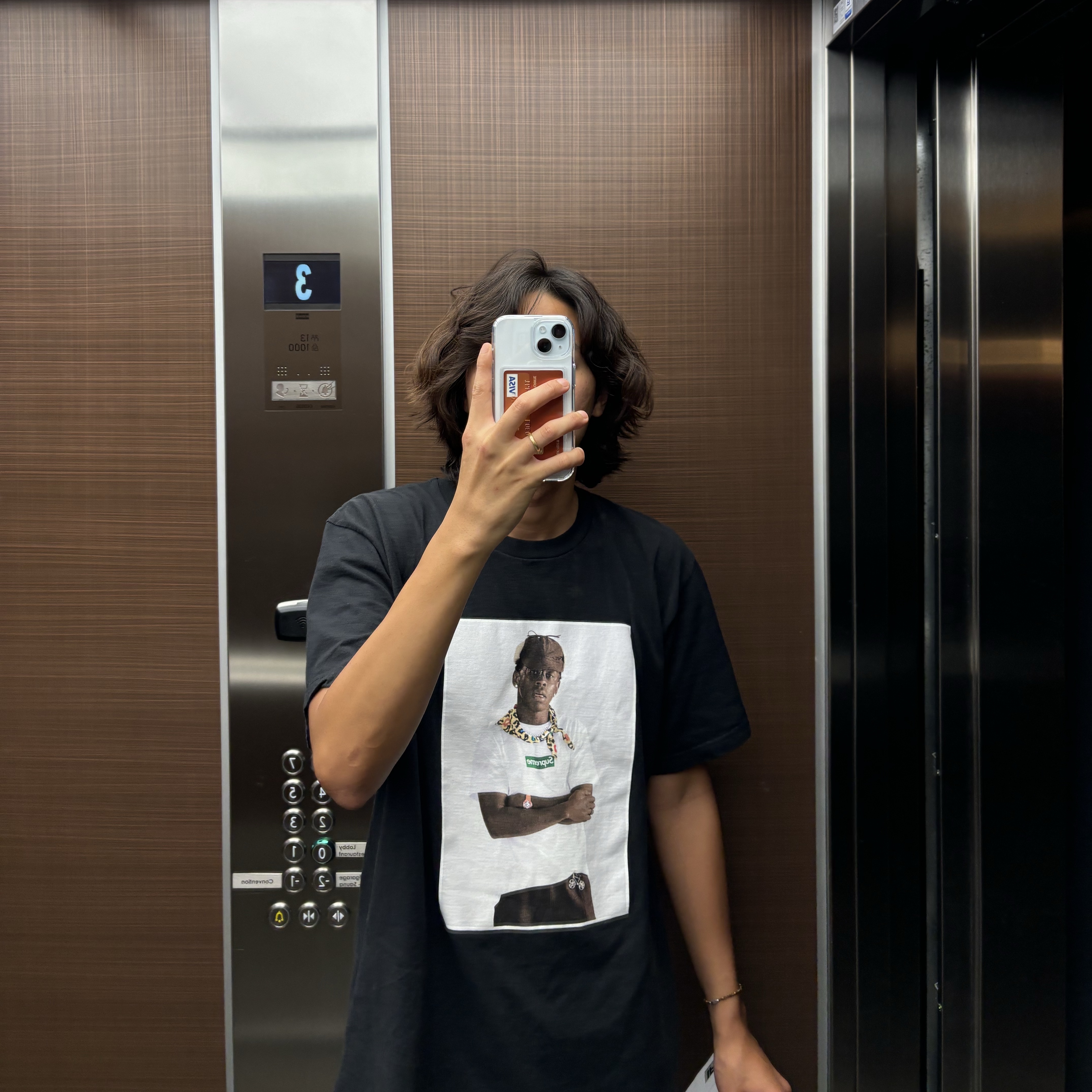 Supreme Tyler The Creator T-Shirt Black - 24FW 착용 스타일
