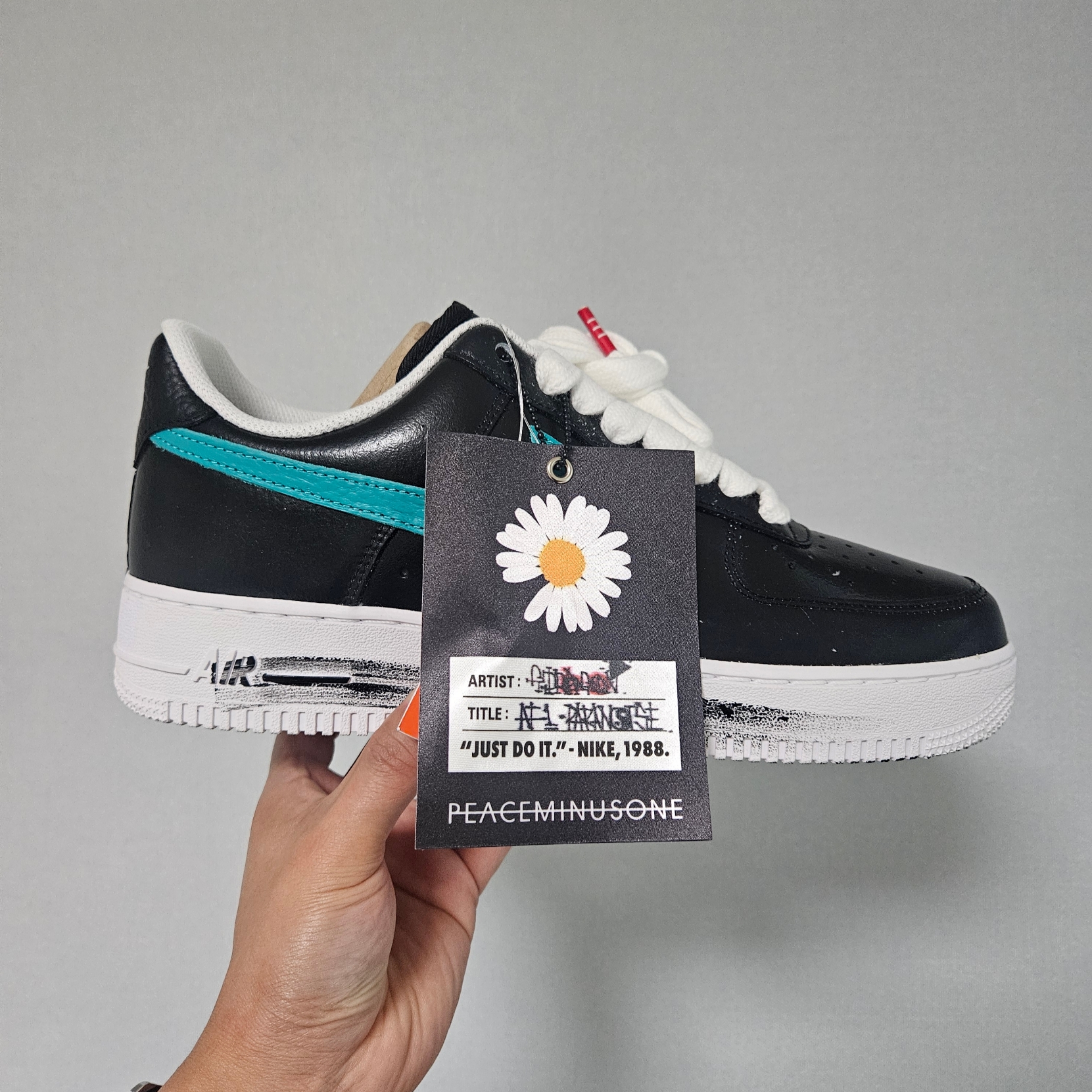 Nike x Peaceminusone Air Force 1 Low Para-Noise 3.0 Black and Multicolor 착용 스타일