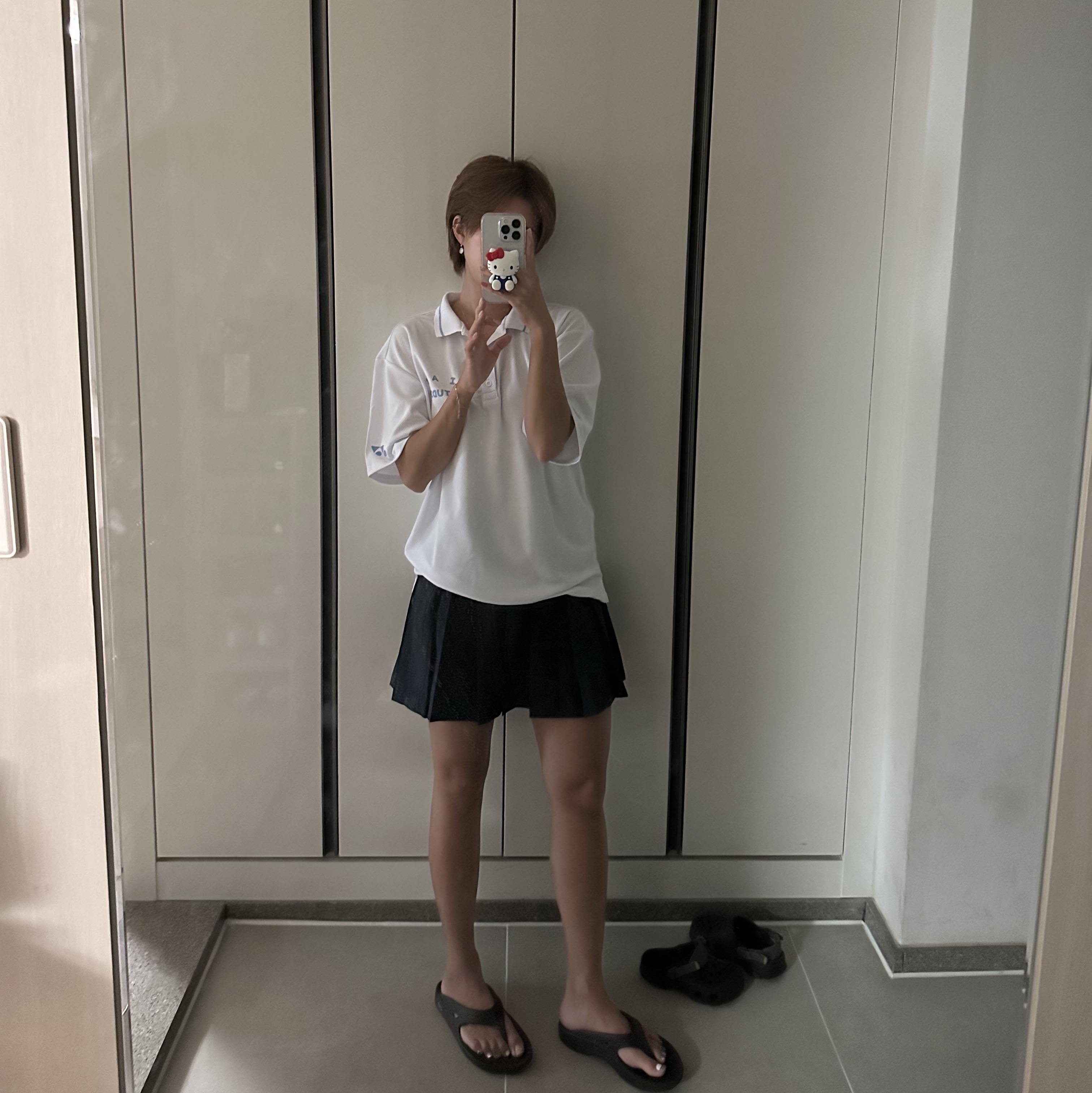 IAB Studio x Yonex Game Shirt White 착용 스타일 - 2