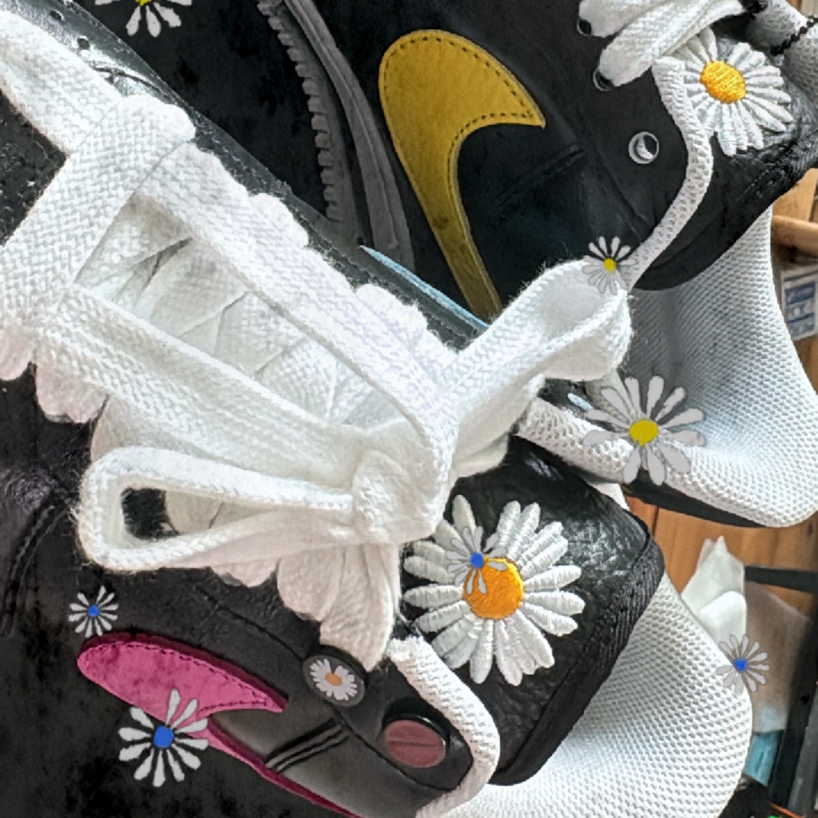 Nike x Peaceminusone Air Force 1 Low Para-Noise 3.0 Black and Multicolor 착용 스타일 - 2