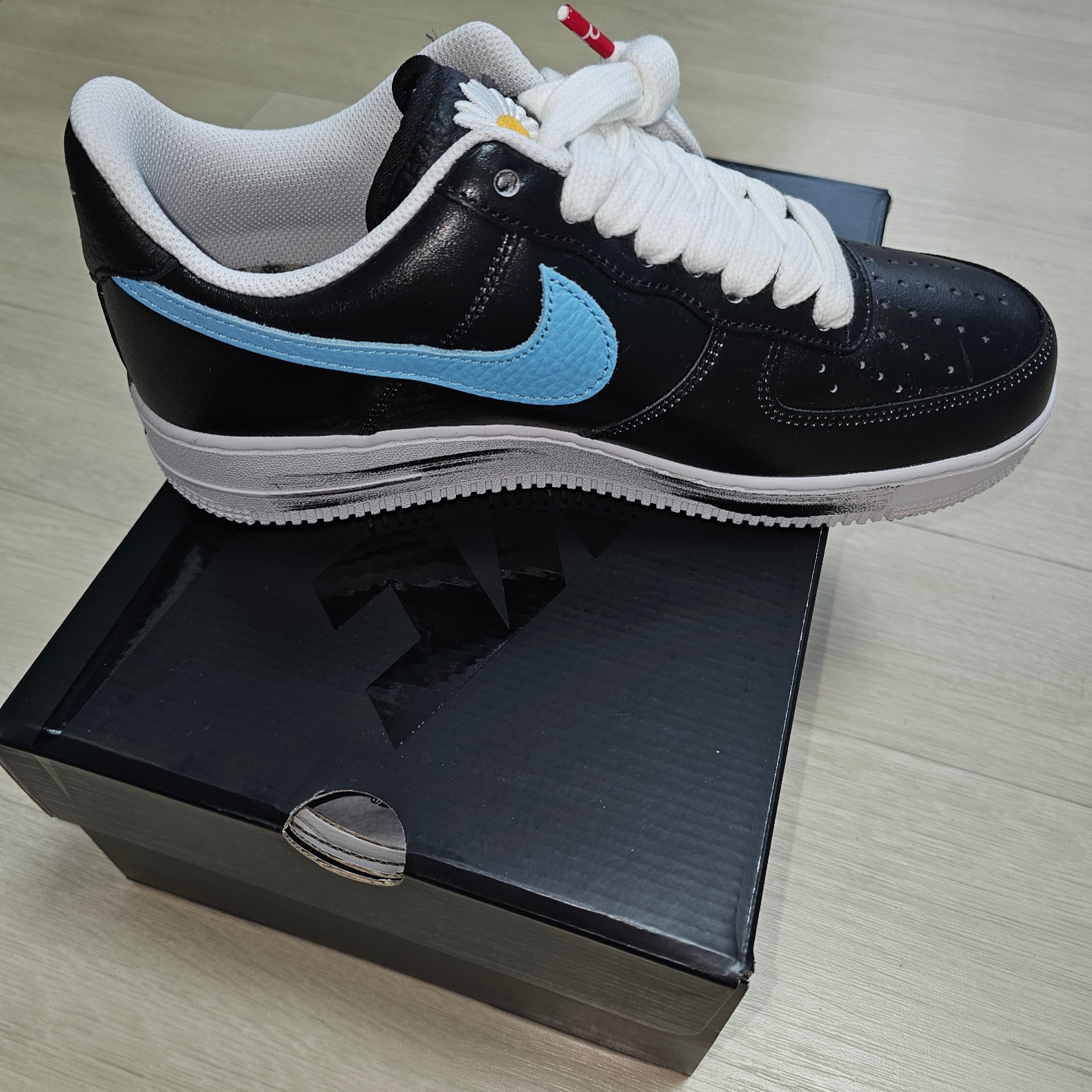 Nike x Peaceminusone Air Force 1 Low Para-Noise 3.0 Black and Multicolor 착용 스타일 - 3
