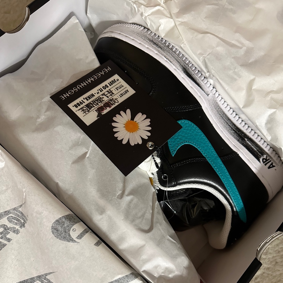 Nike x Peaceminusone Air Force 1 Low Para-Noise 3.0 Black and Multicolor 착용 스타일 - 2