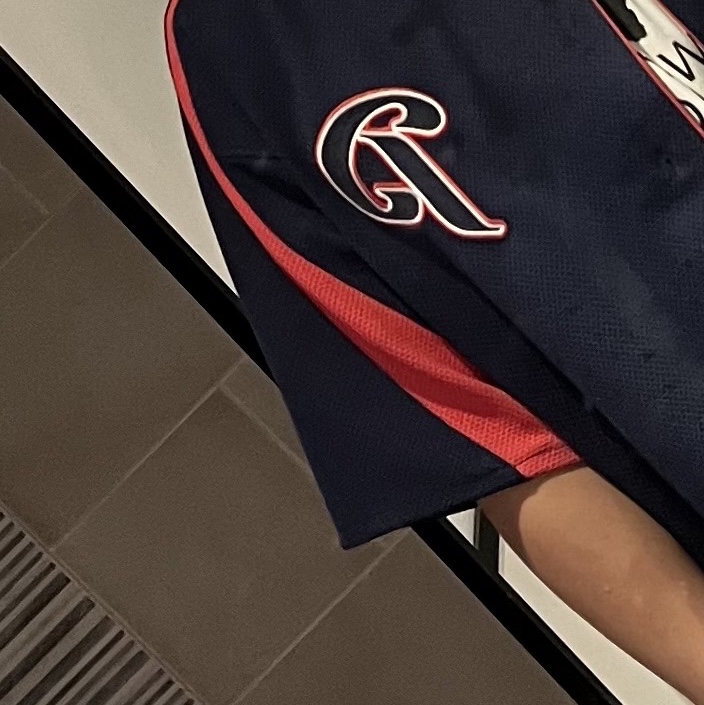 Palace P Paseball Jersey Navy - 24FW 착용 스타일
