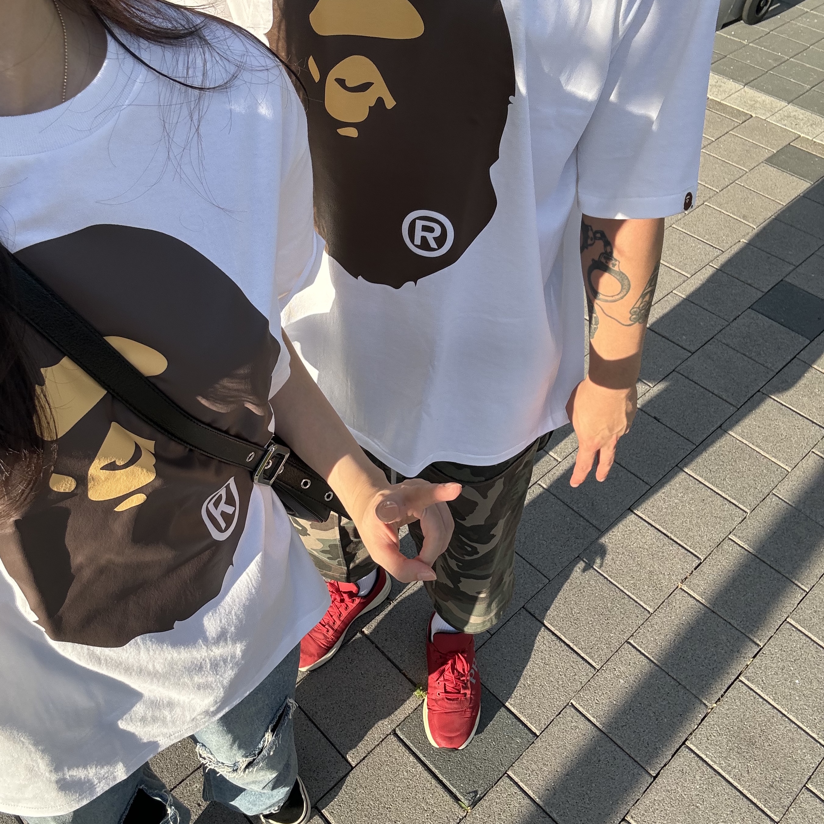 BAPE Big Ape Head T-Shirt White 착용 스타일