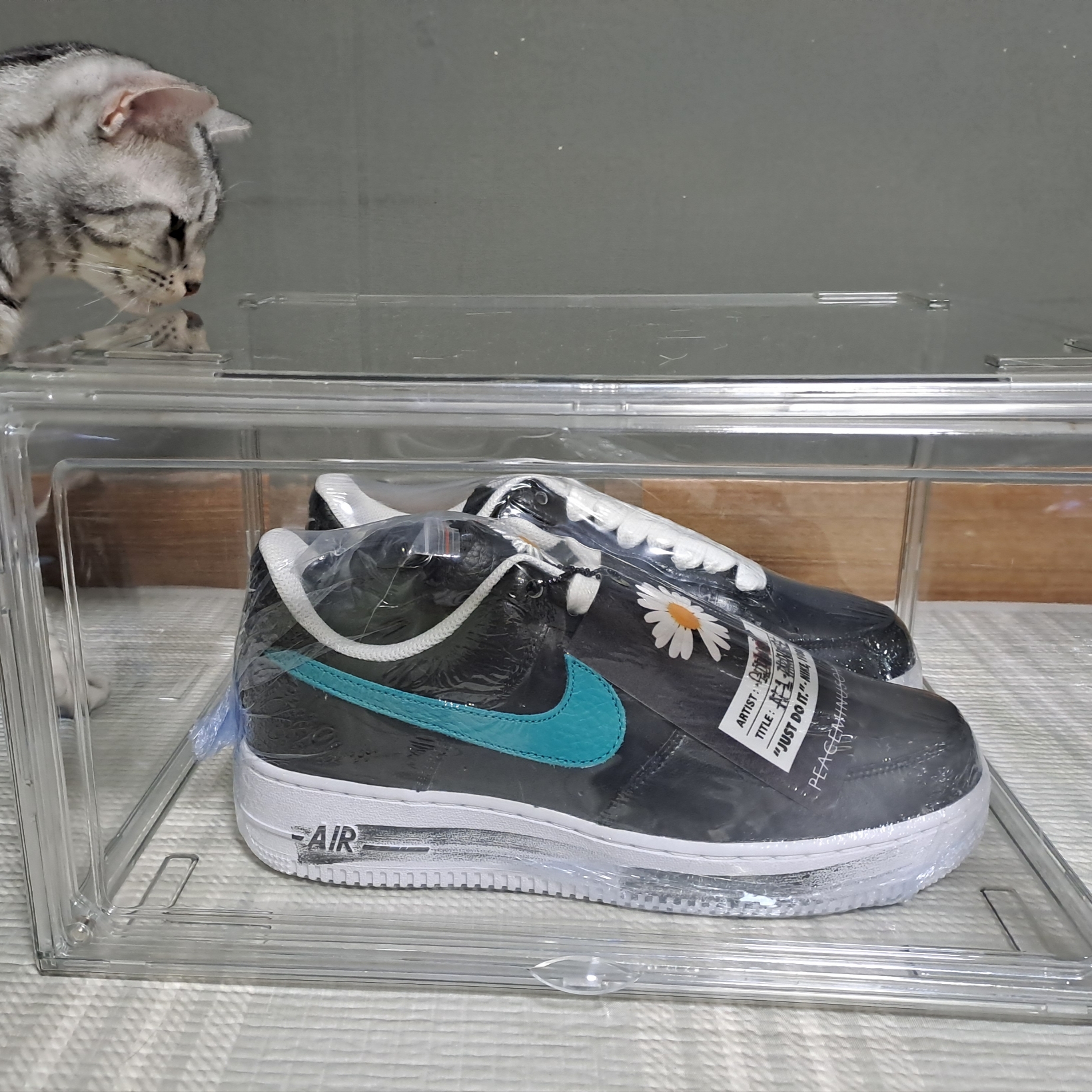 Nike x Peaceminusone Air Force 1 Low Para-Noise 3.0 Black and Multicolor 착용 스타일