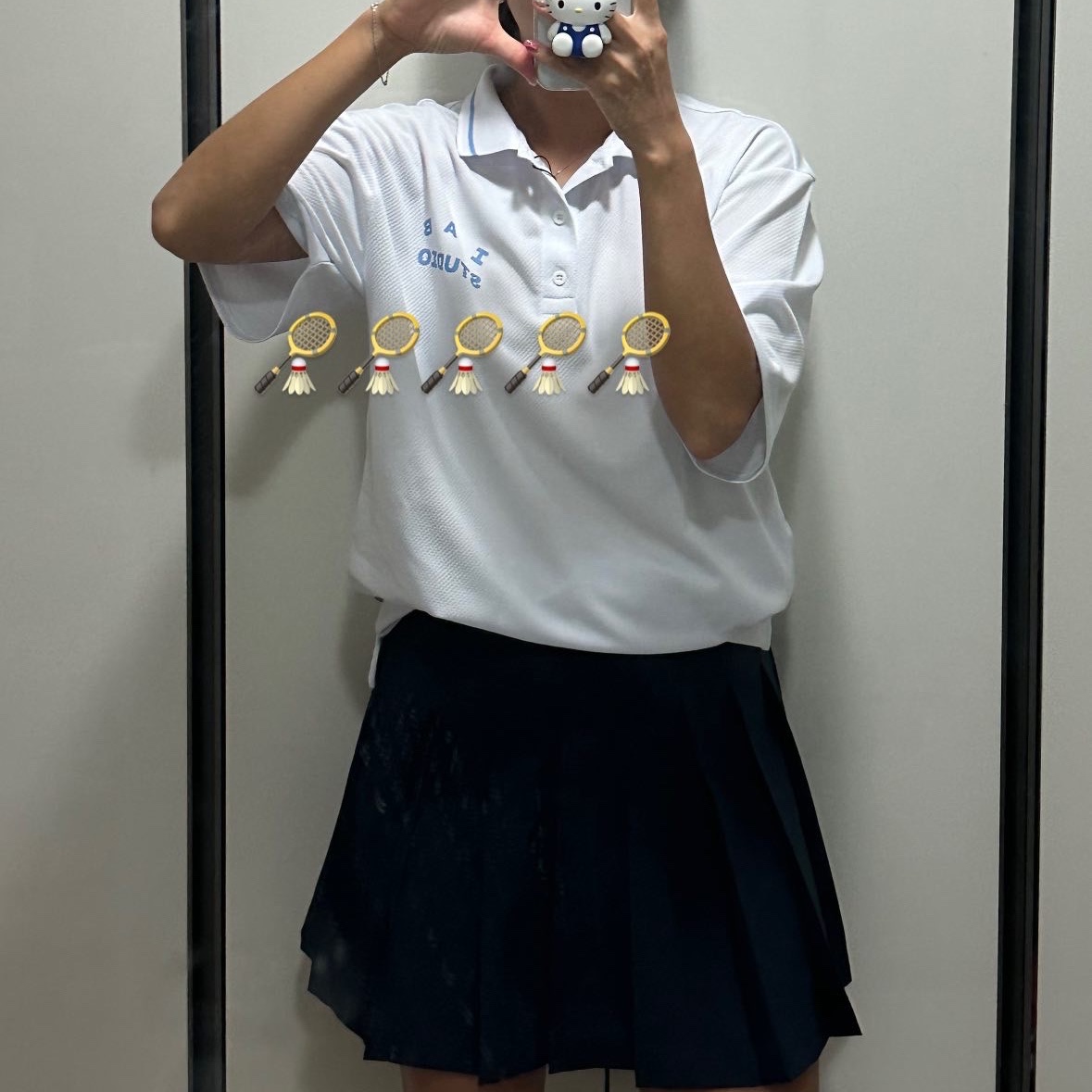 IAB Studio x Yonex Game Shirt White 착용 스타일 - 1