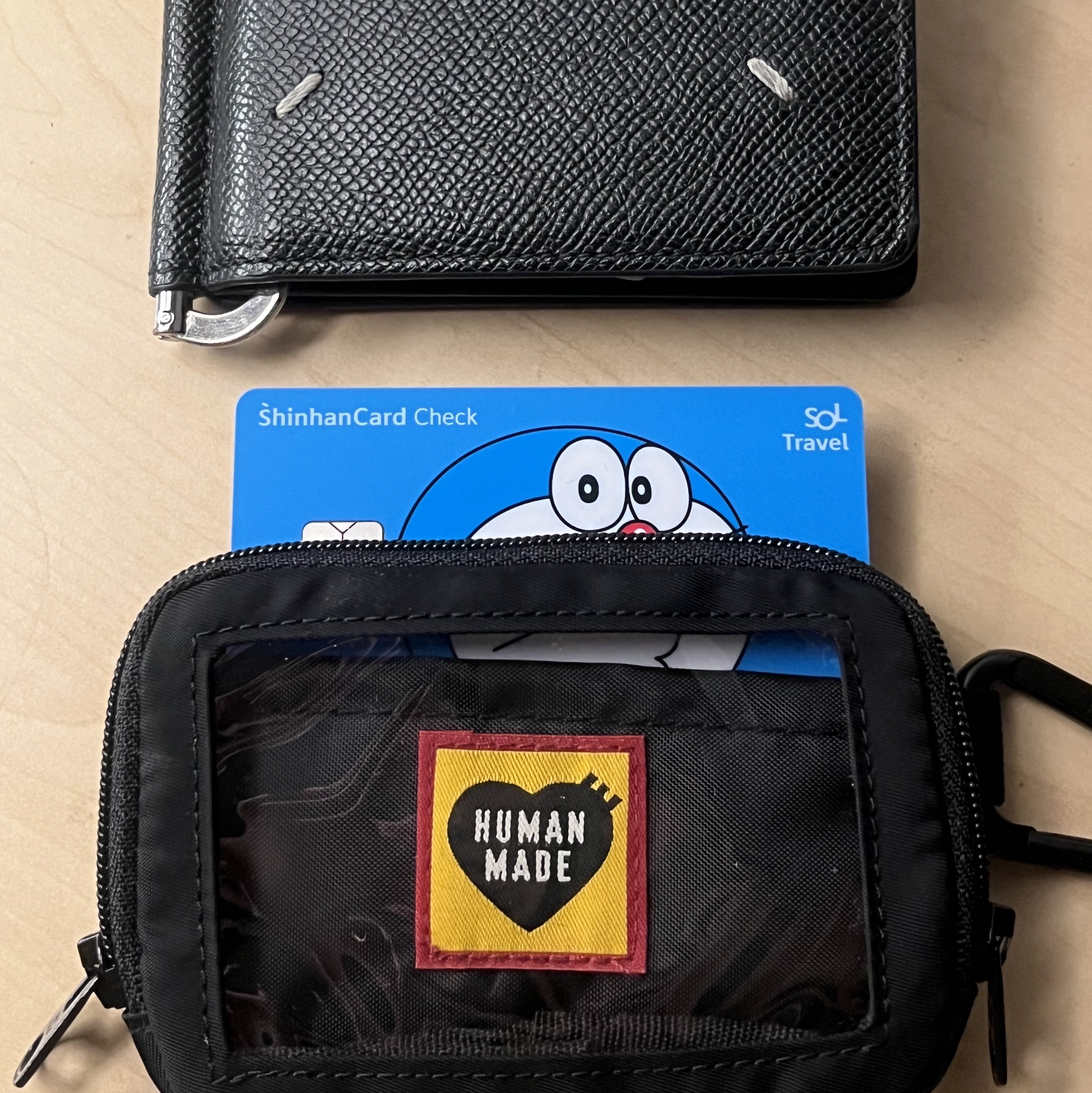 Human Made Military Card Case Black 착용 스타일