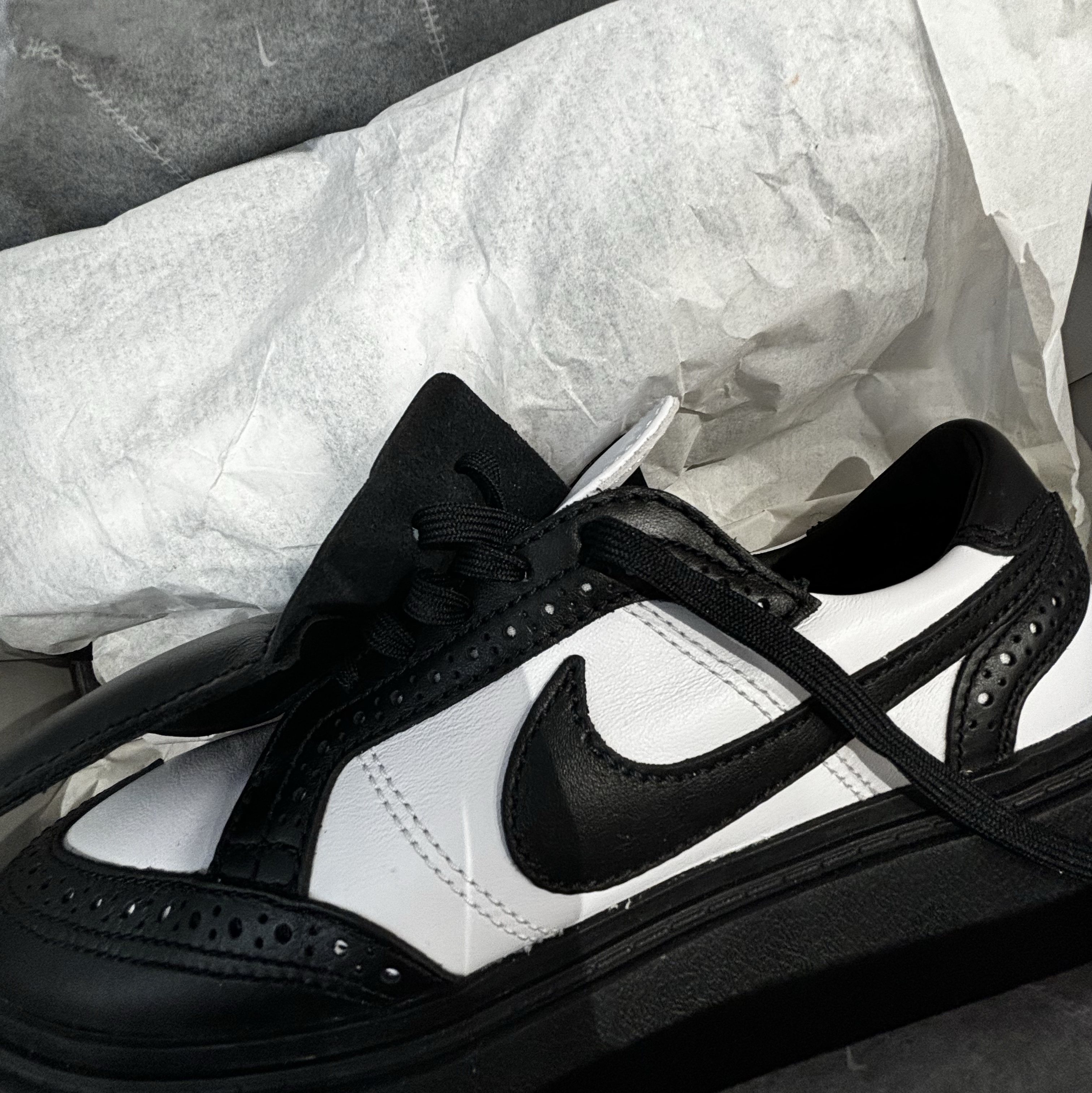 Nike x Peaceminusone Kwondo1 Black and White 착용 스타일